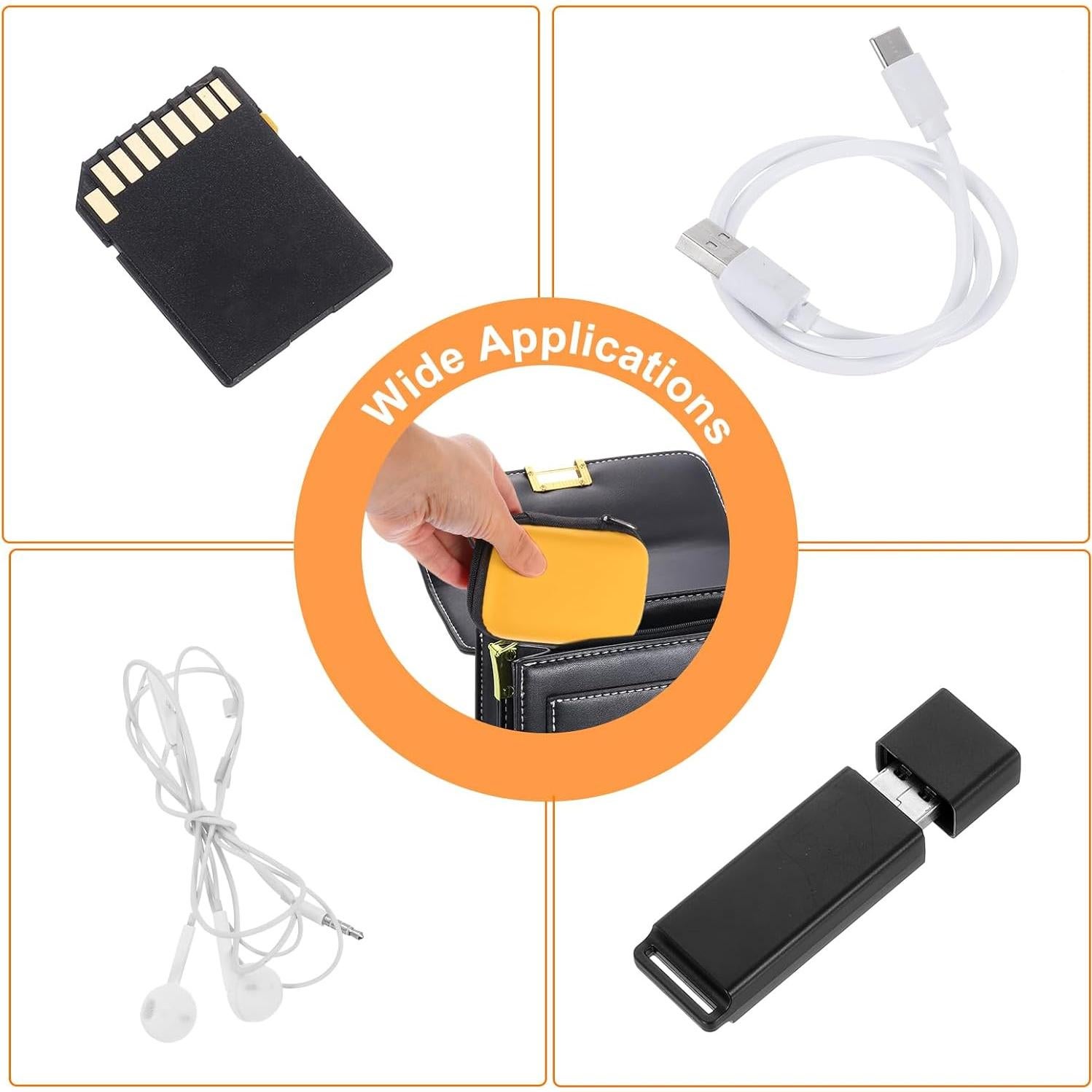 Funda para Auriculares HARFINGTON Amarilla EVA Organizador