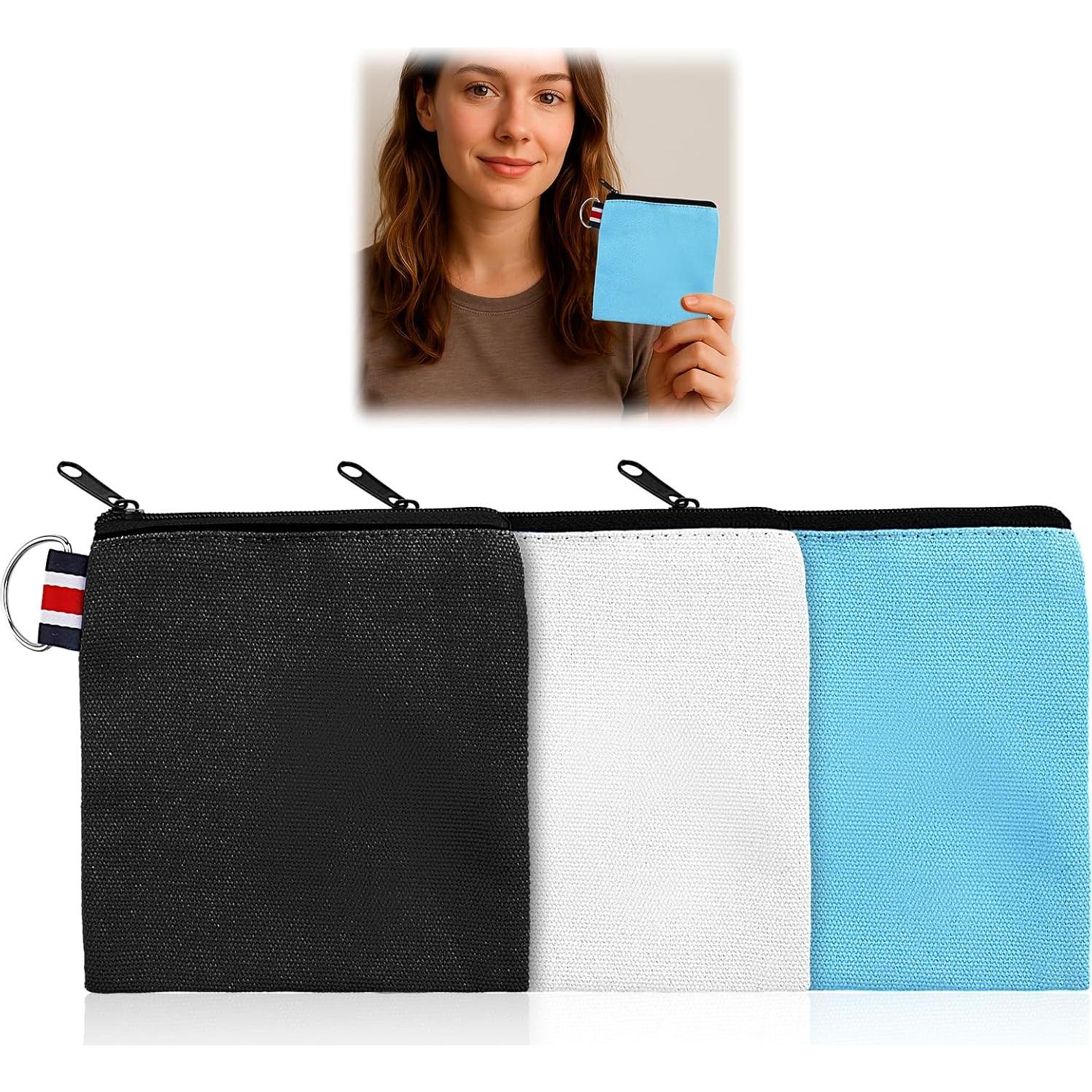 Paquete de 3 Bolsas de Lona Pequeñas con Cierre CZMZHFC