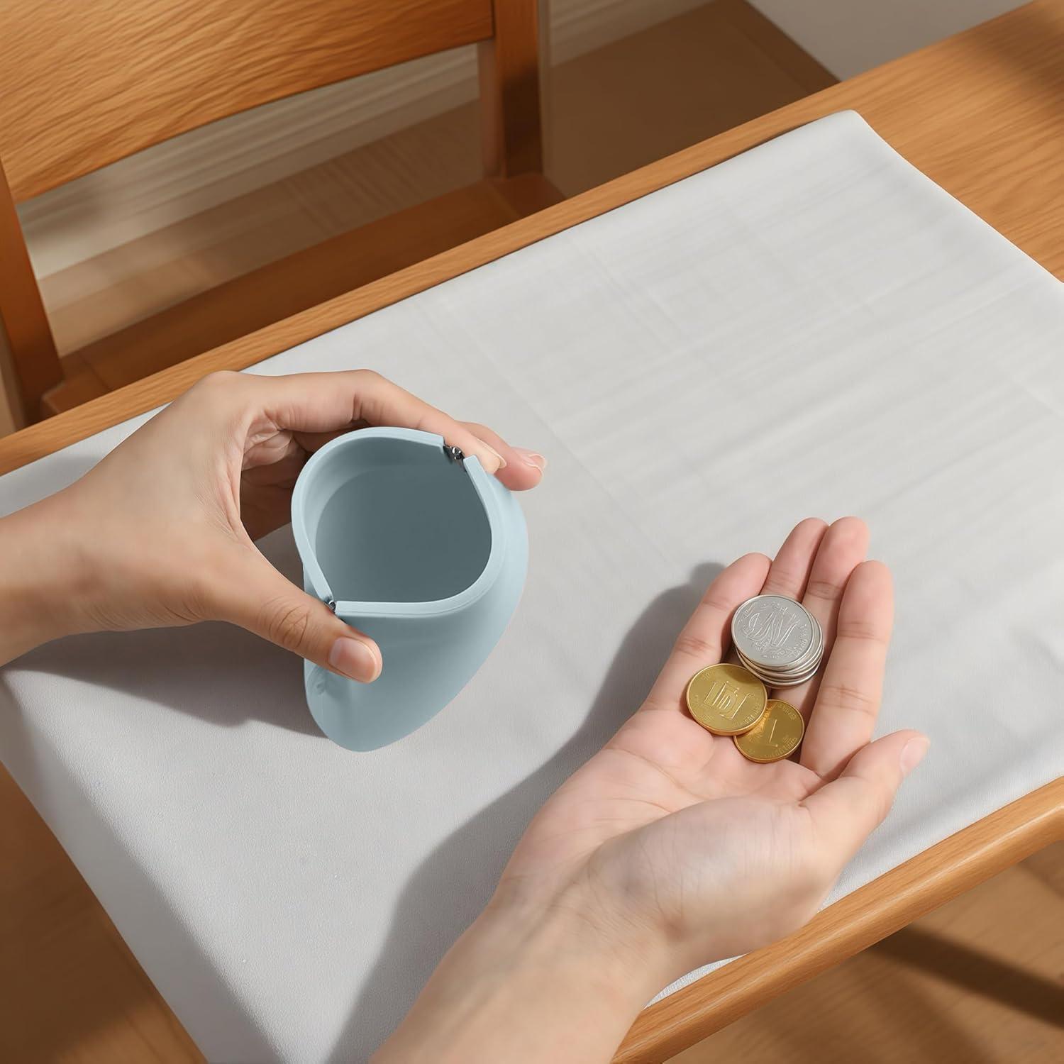 Monedero Squeeze Jalopink Azul - Silicona Compacta 10.16x8.89cm