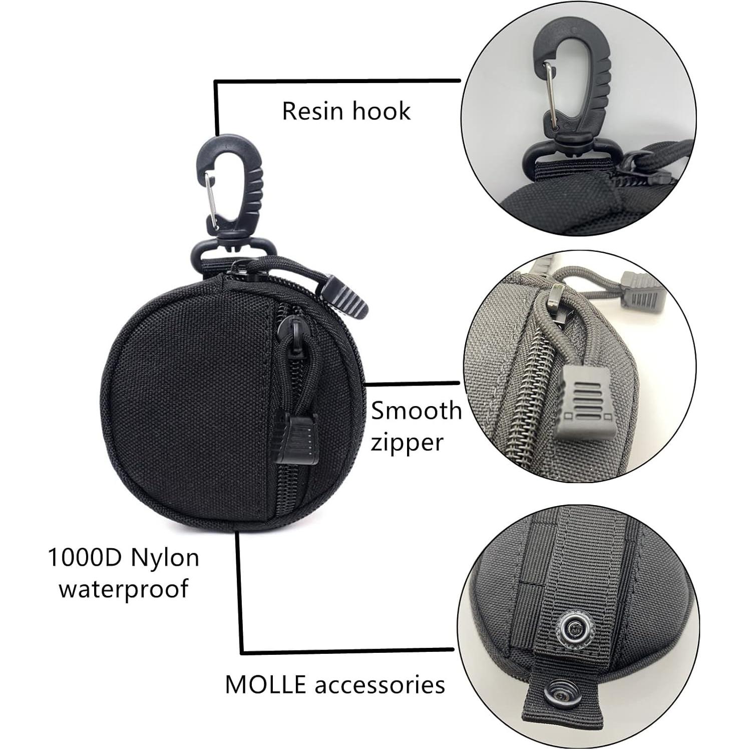 Estuche EDC Shiyueshiri Negro 10 cm Impermeable Táctico