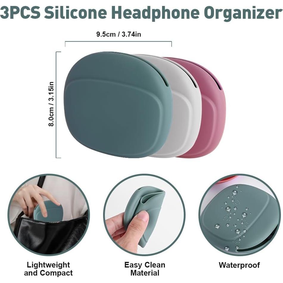 Organizador de Auriculares de Silicona Abnaok 3PCS - Correas Reutilizables