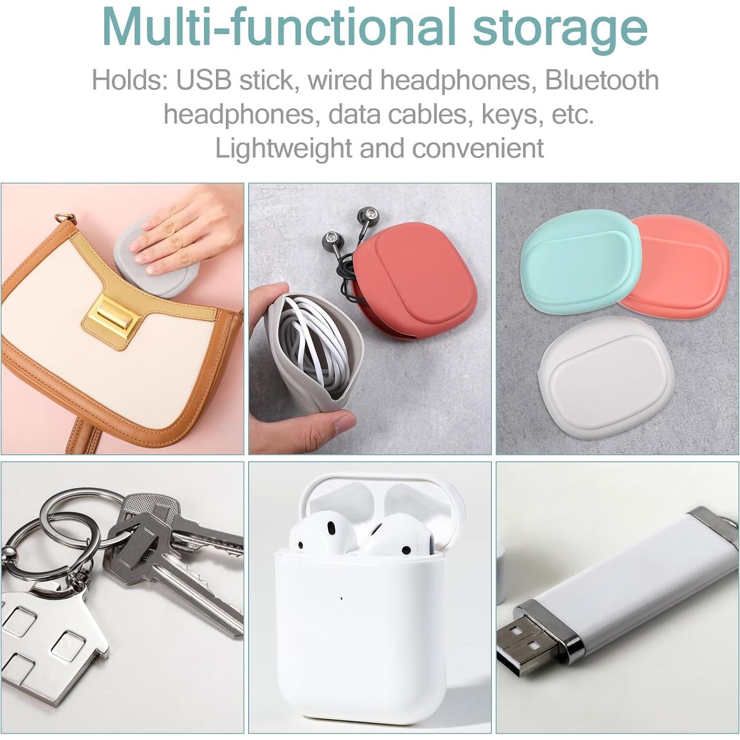 6 Organizador de Auriculares Silicona YBEATY Colorido Mini