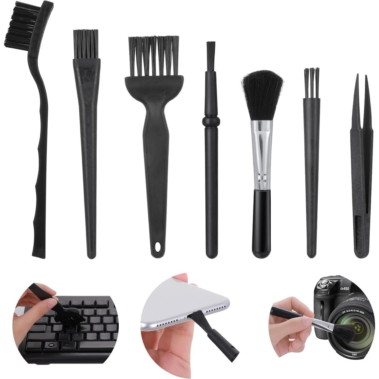 TIESOME Set de 7 Cepillos Antiestáticos para Limpieza