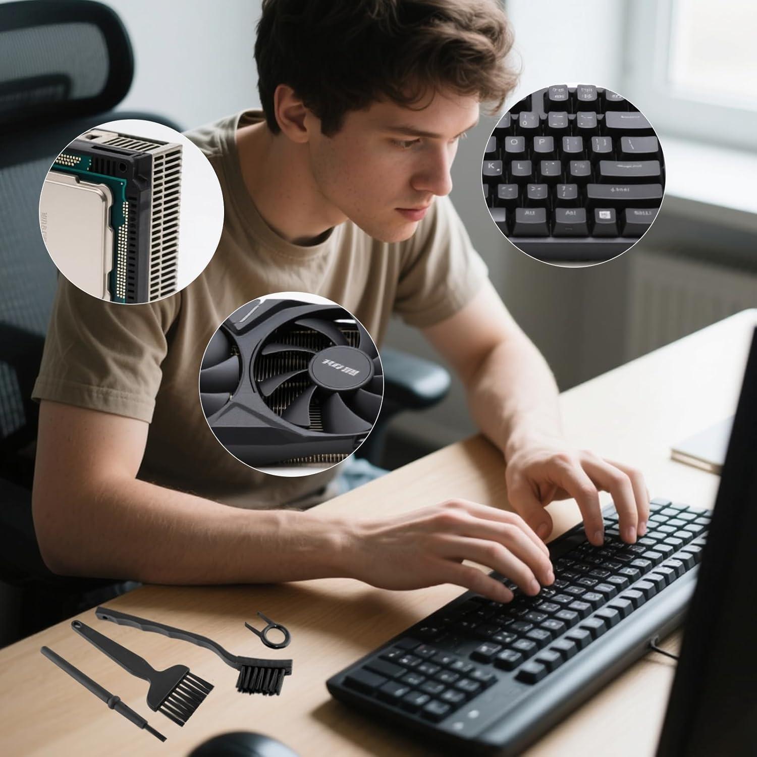 Set de 8 Cepillos de Limpieza Nylon GIYAWA para Electrónica