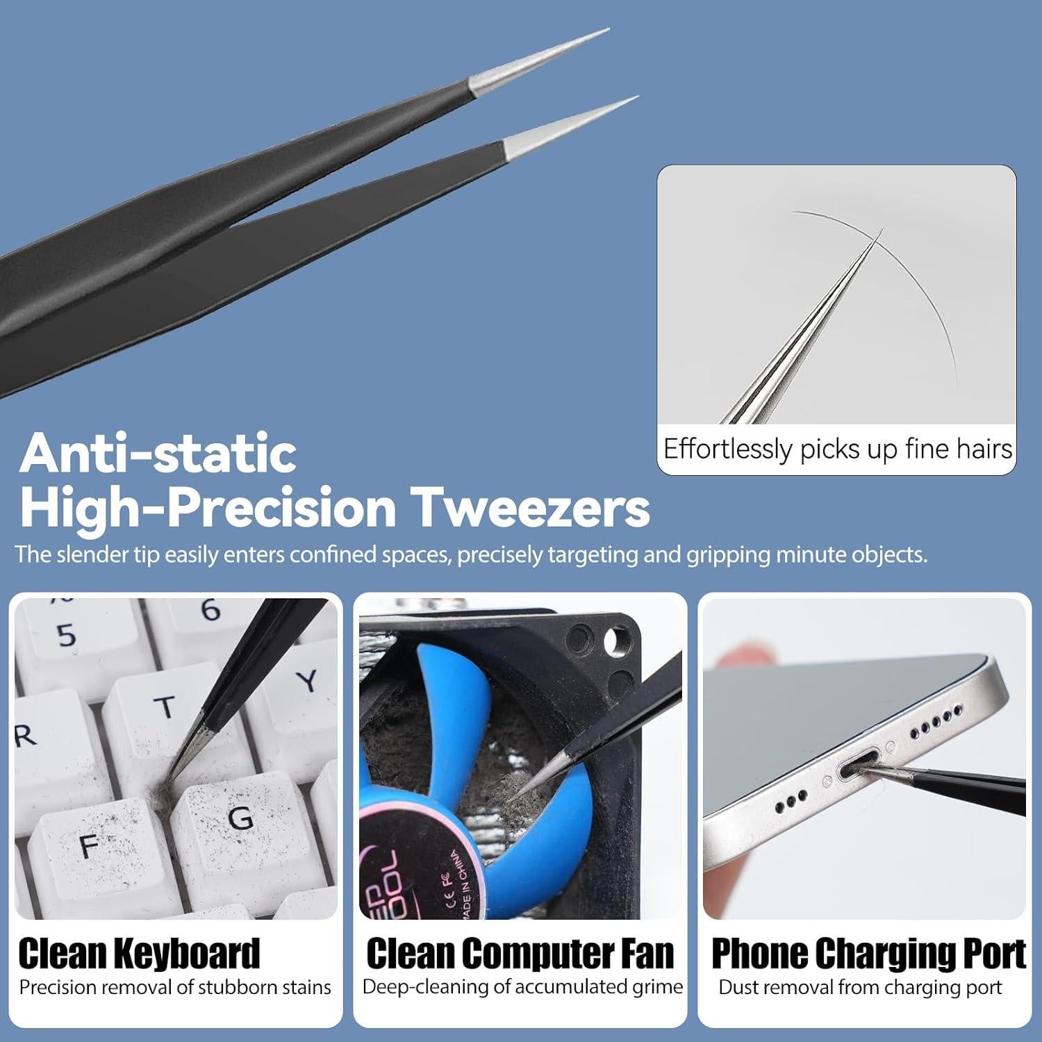 Kit de limpieza de teclado Wowwat - 6 piezas para PC y laptop