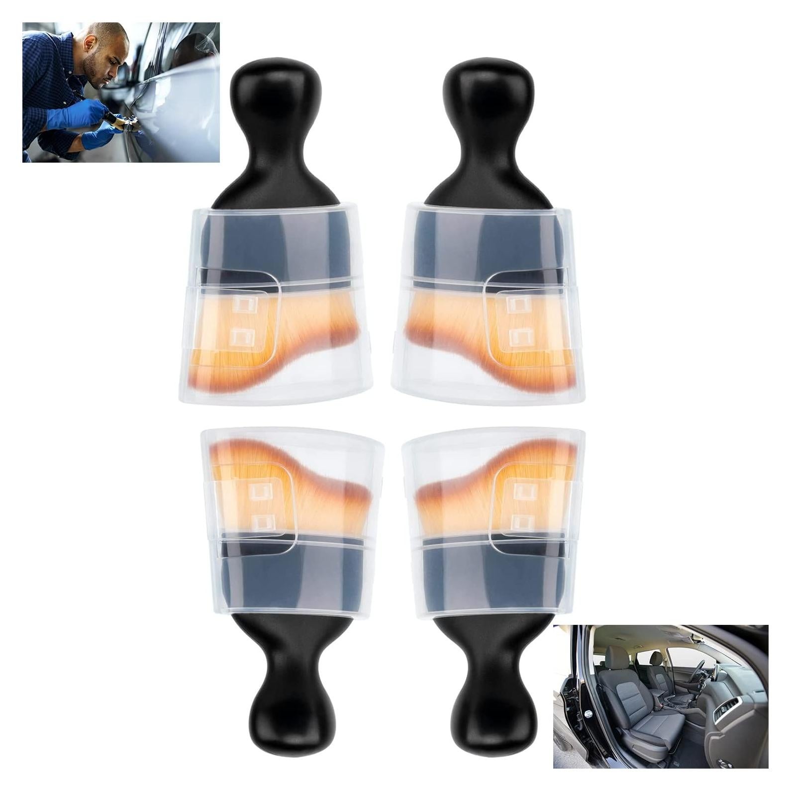 Cepillos de Limpieza Suaves Vingtank para Interiores de Autos - 4 Pack