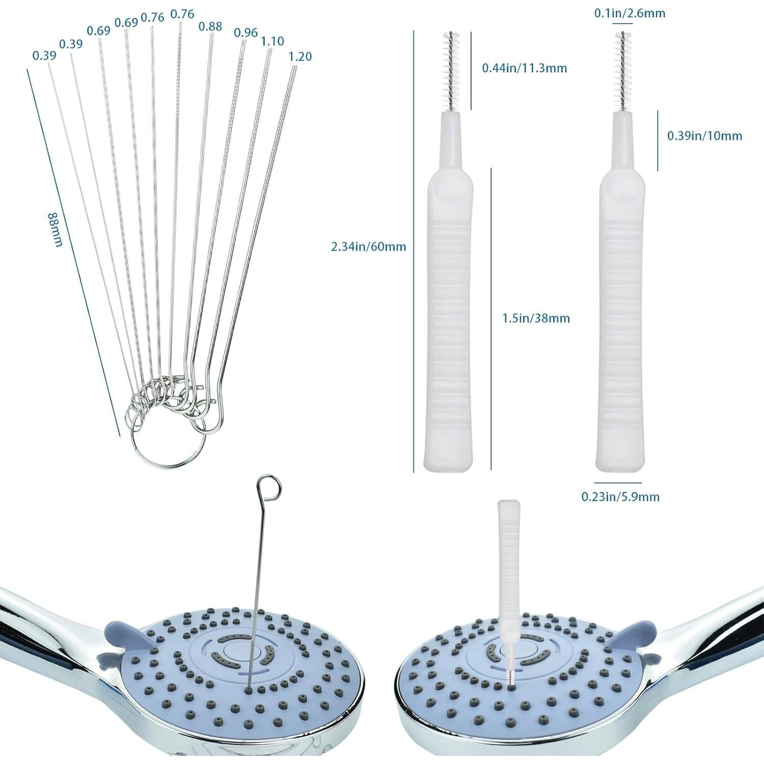 Juego de Cepillos de Limpieza LIEUDAGE para Cabezal de Ducha - 20 Piezas