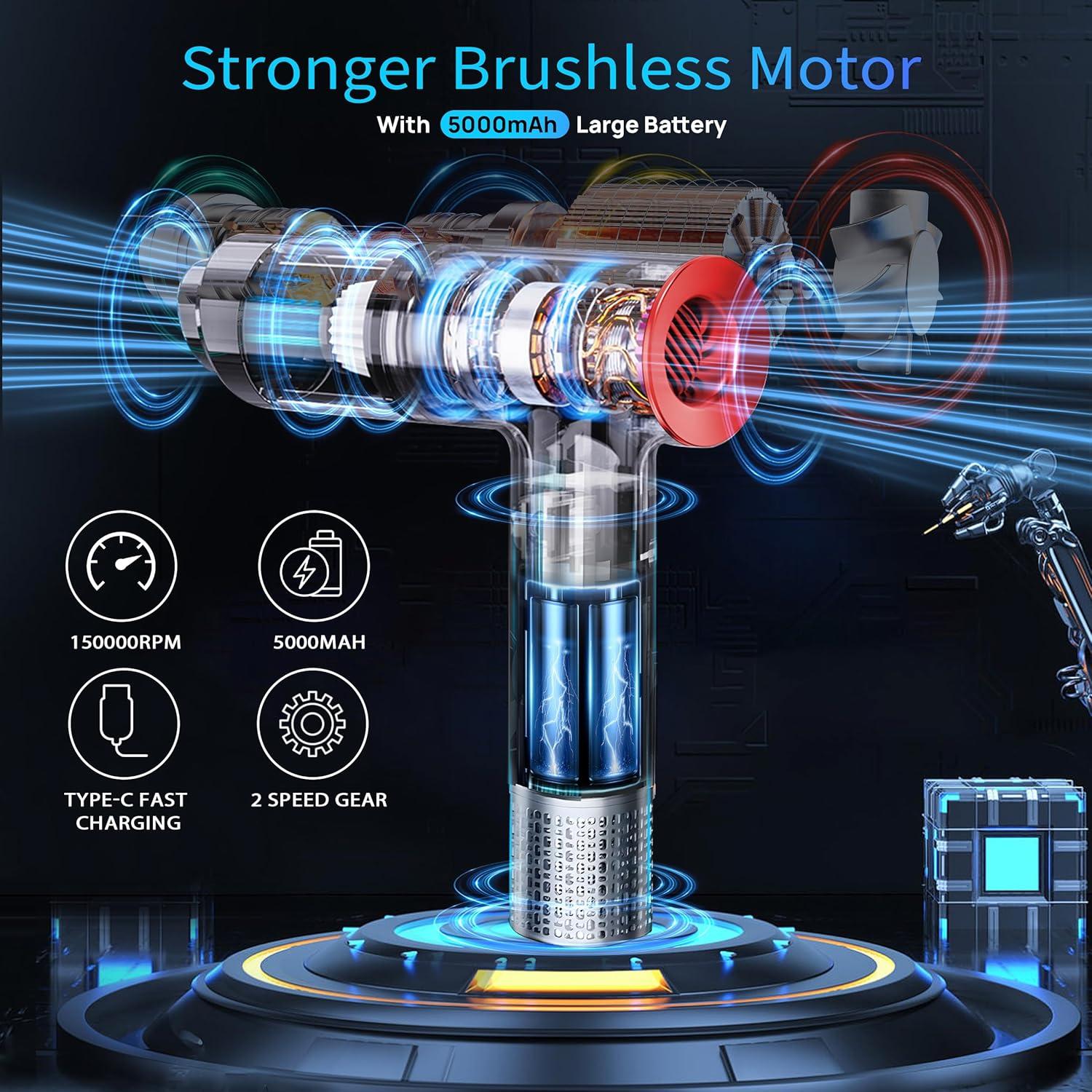 Soplador de Aire Comprimido y Mini Aspiradora PocketDuster 2-en-1