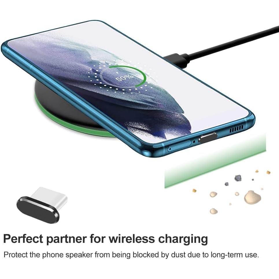 Tapón de Polvo USB C TOCOL - Paquete de 4 con Cepillo