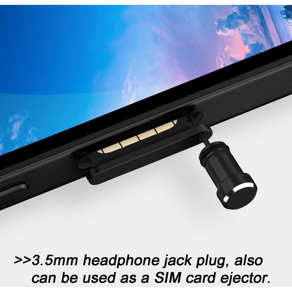 Tapón de Polvo USB C TOCOL - Paquete de 4 con Cepillo