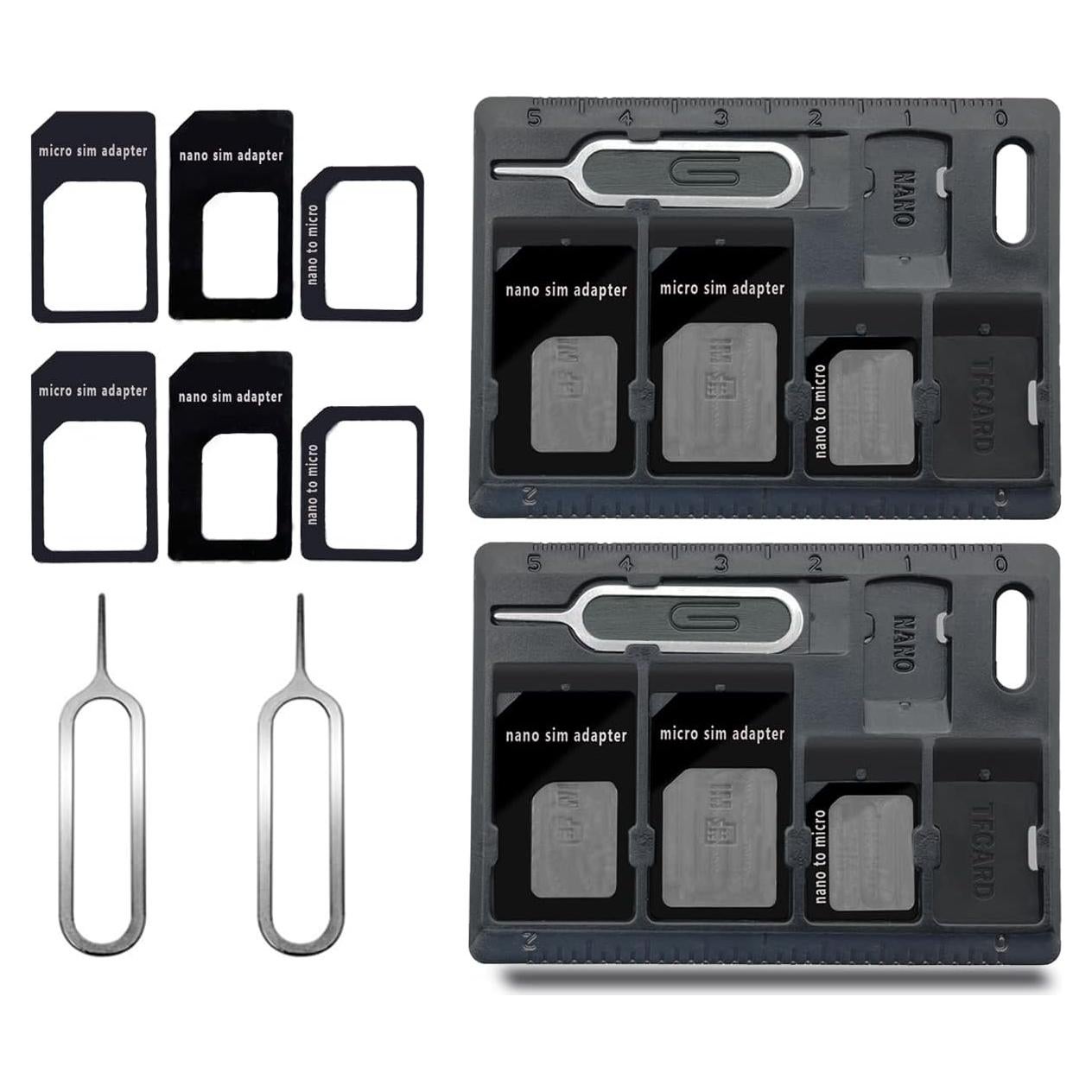 2 Soportes para Tarjetas SIM CKANDAY con Adaptadores y Pin