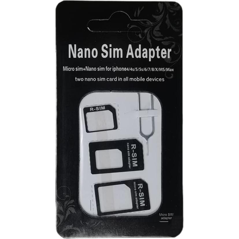 Kit Adaptadores de Tarjeta SIM Granvela 4 en 1 Nano/Micro/Estándar