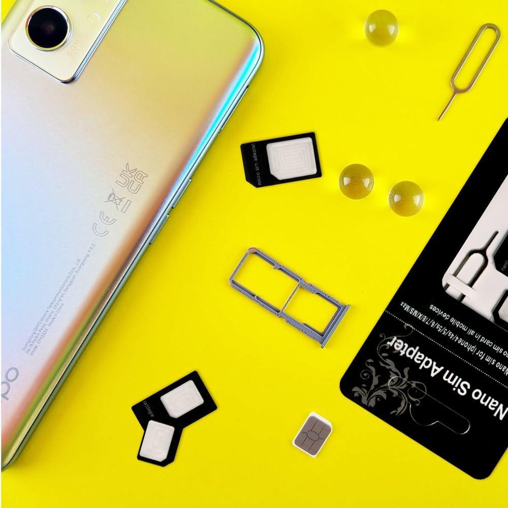 Kit Adaptadores de Tarjeta SIM Granvela 4 en 1 Nano/Micro/Estándar
