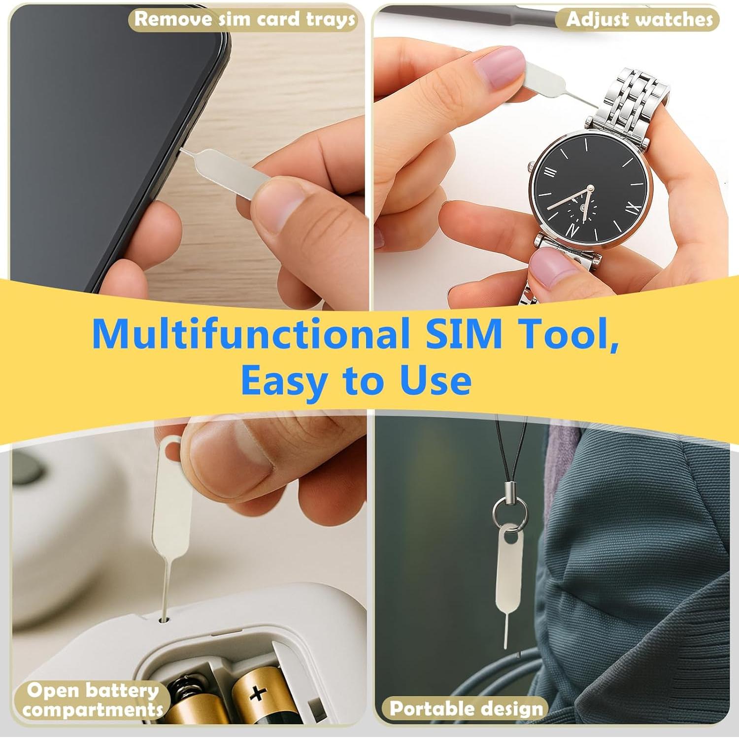 Juego de 3 Piezas de Pin de Expulsión SIM/SD CC117 - Herramienta Universal