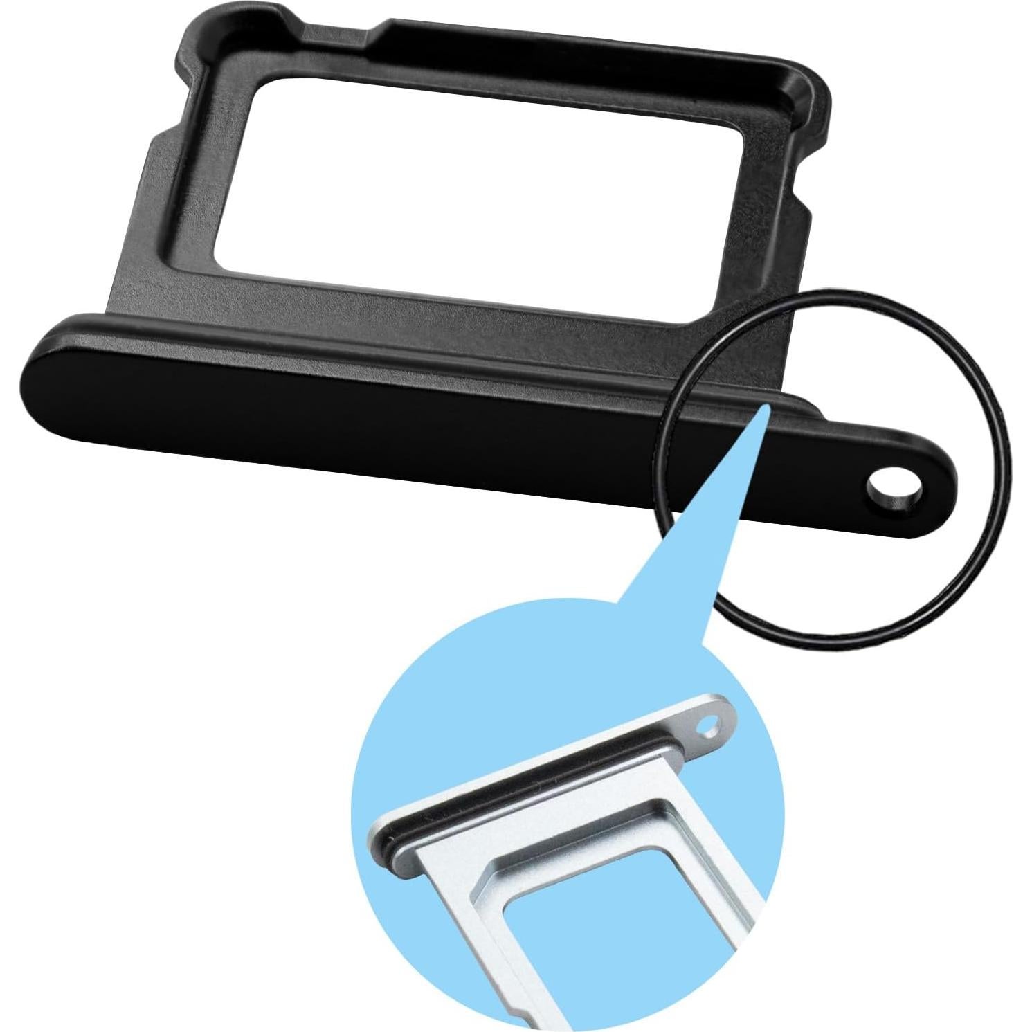 Bandeja de SIM Doble MMOBIEL para iPhone 16/16 Plus - Negro