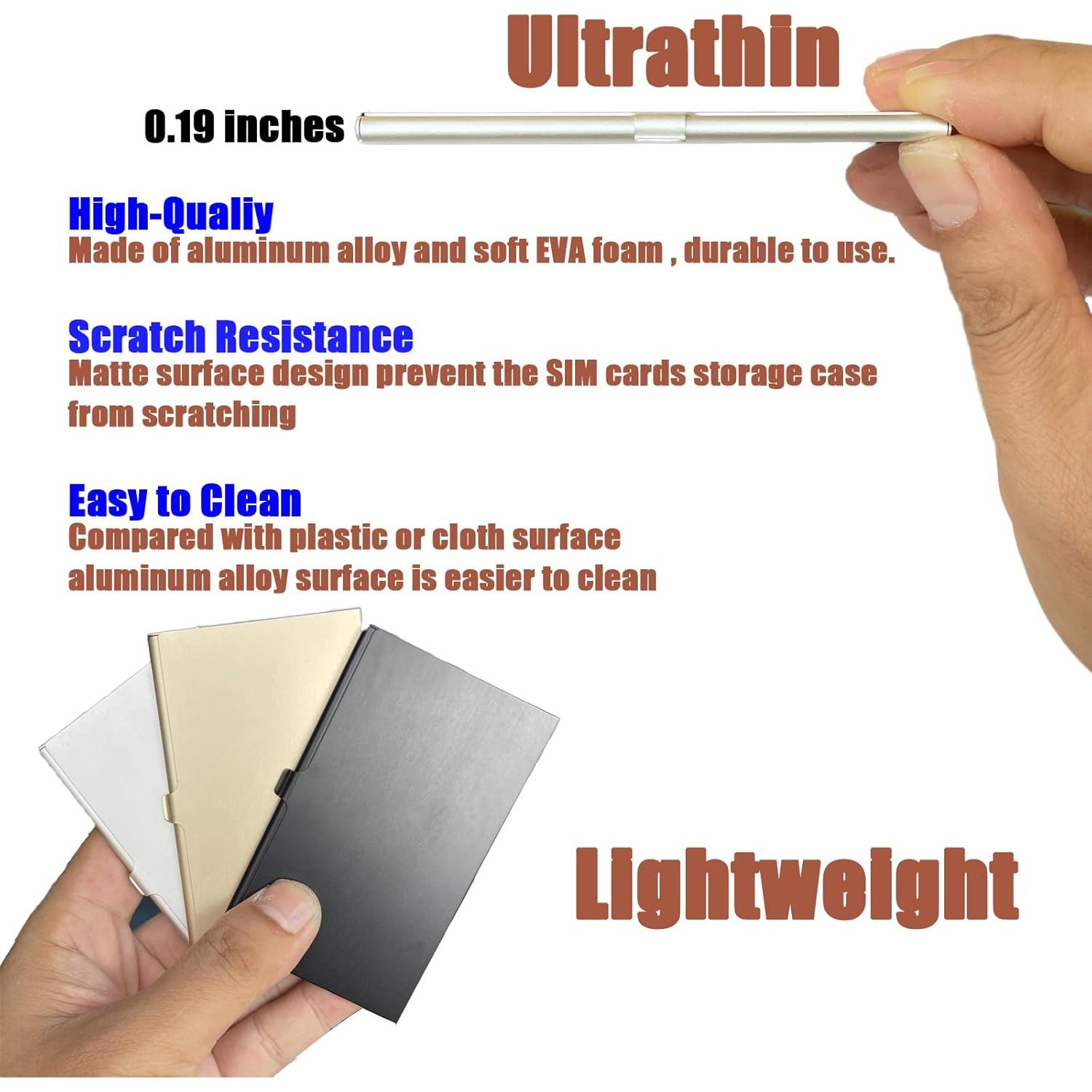 Funda para 6 Tarjetas SIM JAKENHAM Aluminio Plata Ultraligera