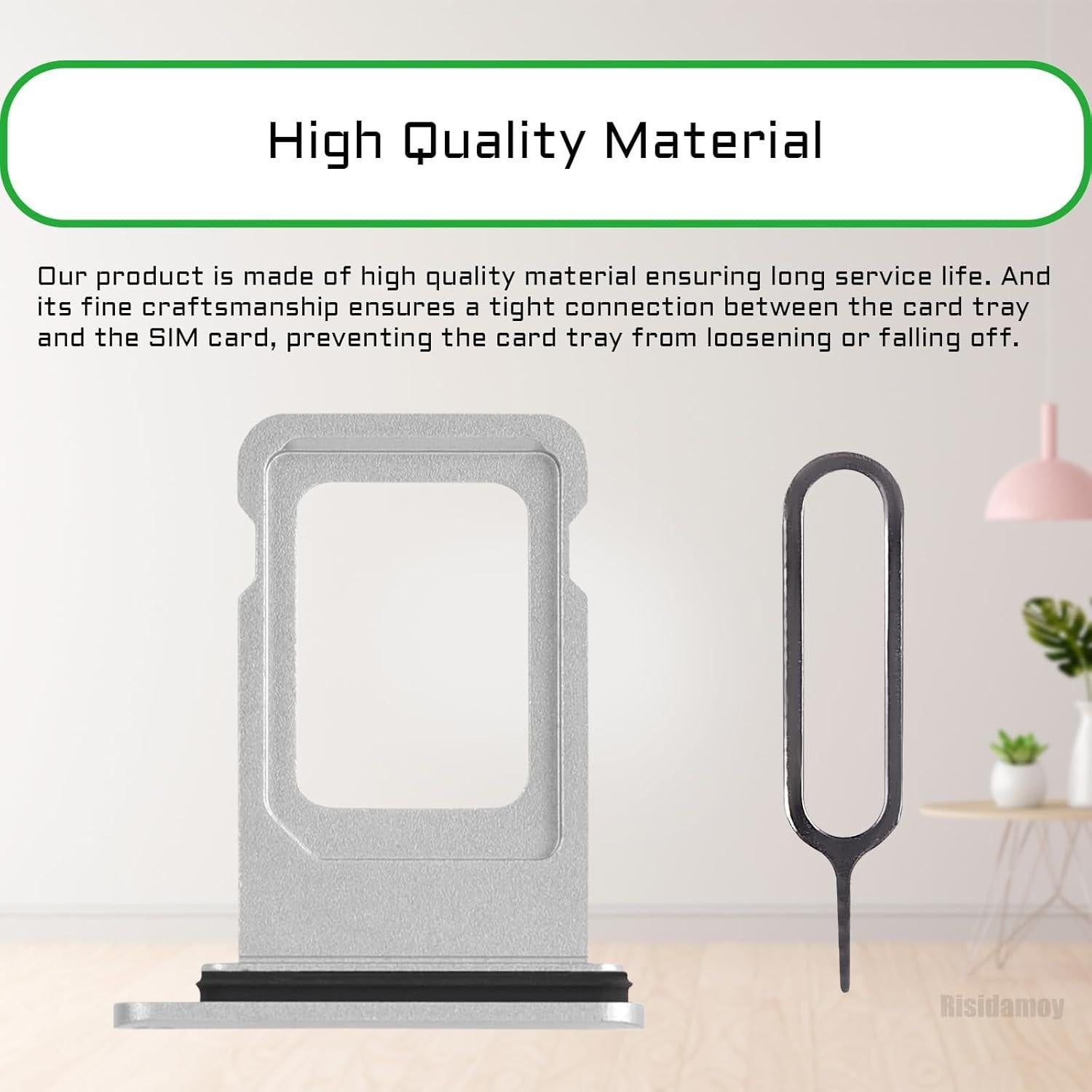 Slot para Tarjeta SIM iPhone XR Risidamoy Plateado con Herramientas