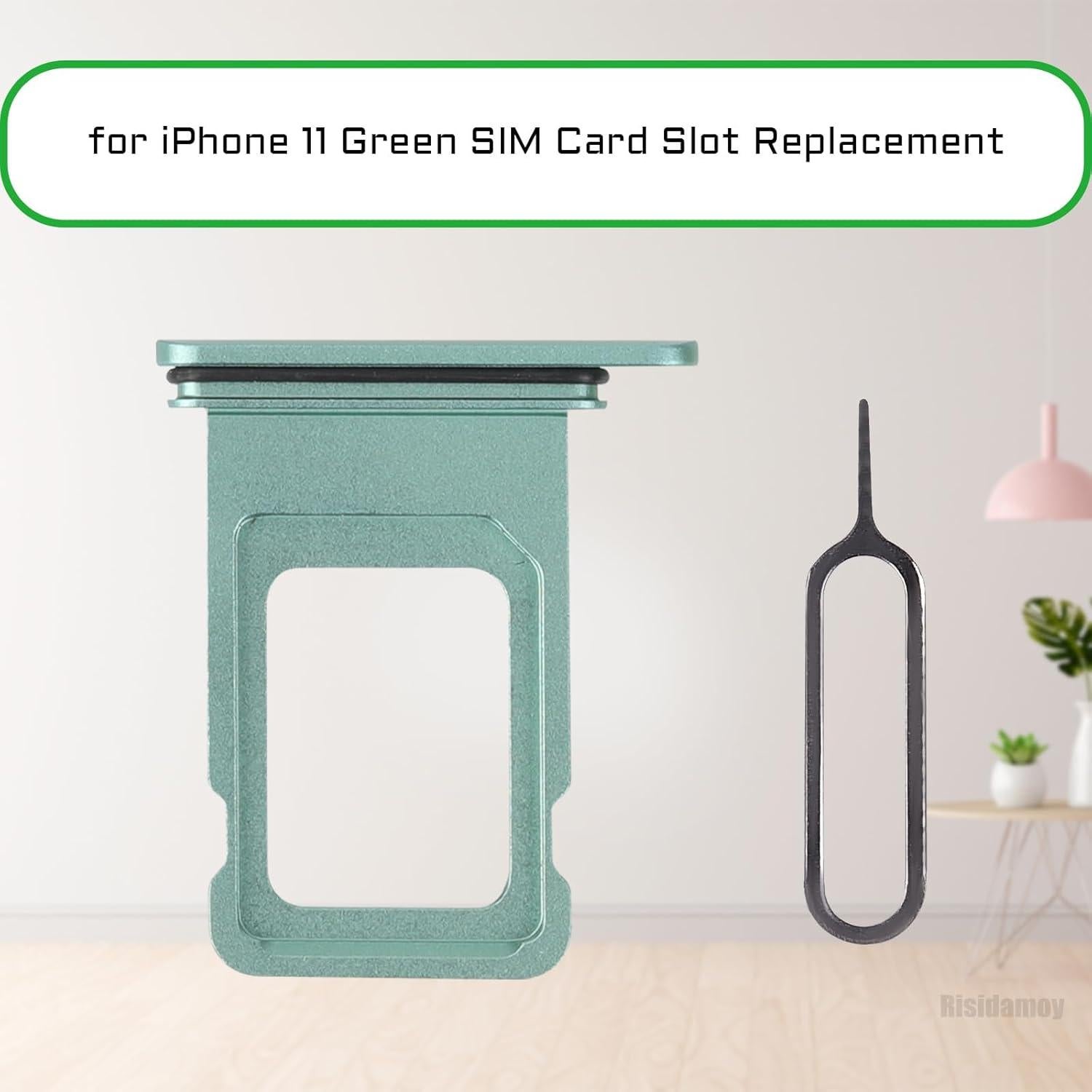 Bandeja de Tarjeta SIM Verde para iPhone 11 A2111 A2221 A2223