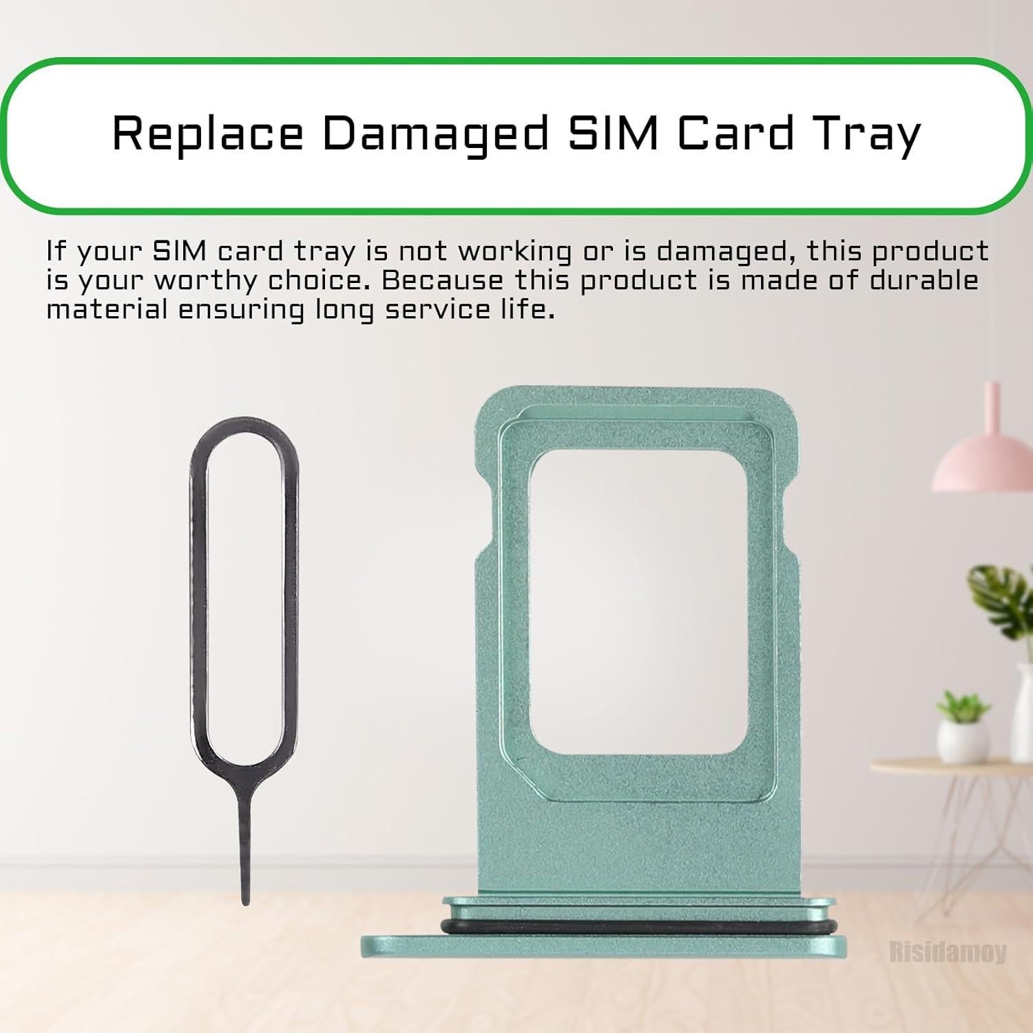 Bandeja de Tarjeta SIM Verde para iPhone 11 A2111 A2221 A2223