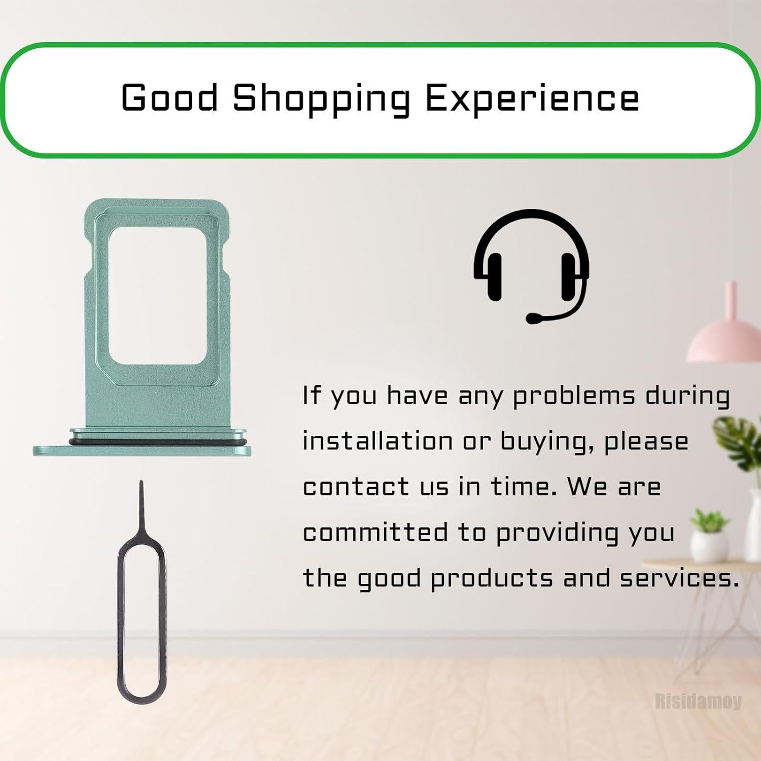 Bandeja de Tarjeta SIM Verde para iPhone 11 A2111 A2221 A2223