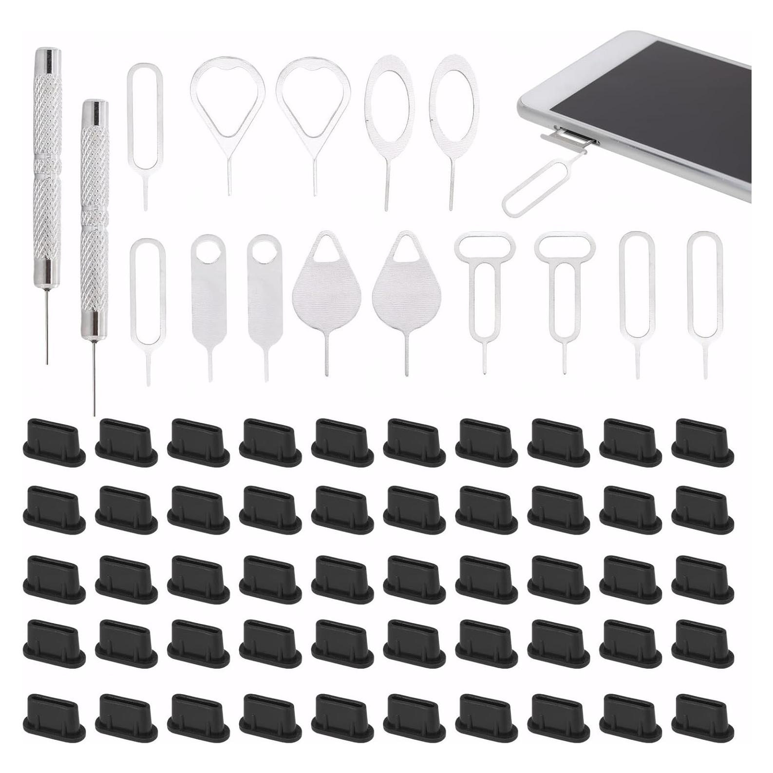 16 Piezas Herramienta Extracción SIM Xorim + 50 Tapones Polvo