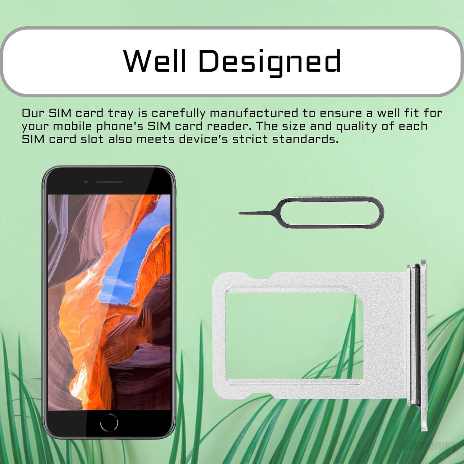 Slot para Tarjeta SIM Plateado para iPhone 8 Plus A1864 A1897 A1898