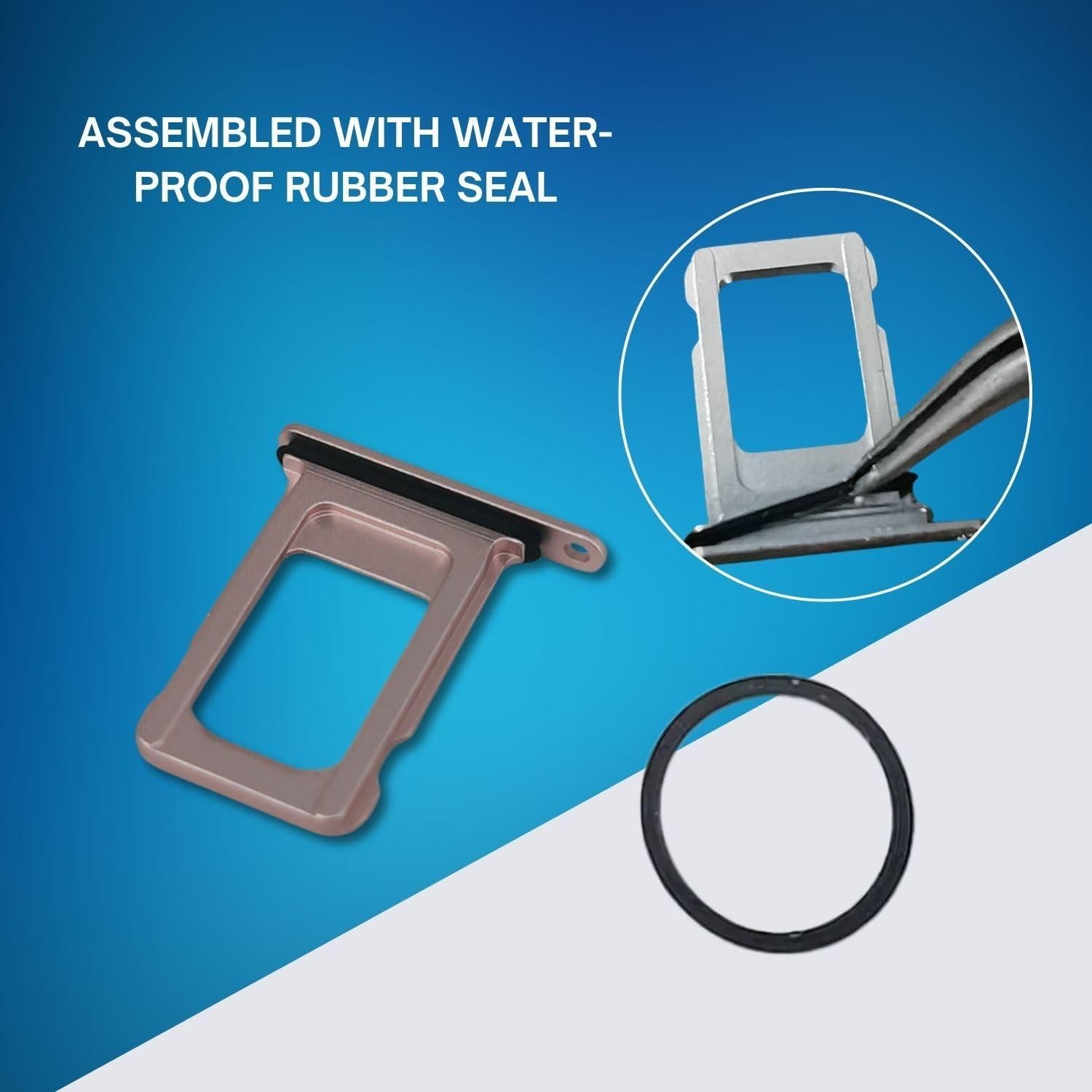 Bandeja SIM Rosa MEEFIX para iPhone 13 - Sello Impermeable