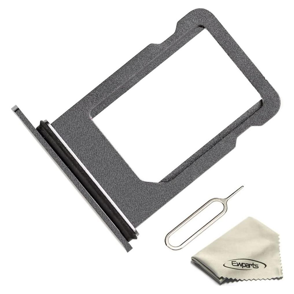 Sim Card Tray Holder Replacement for iPhone Xs 5.8 inch 2018 with Rubber Gasket Installed and Sim Pin Gray