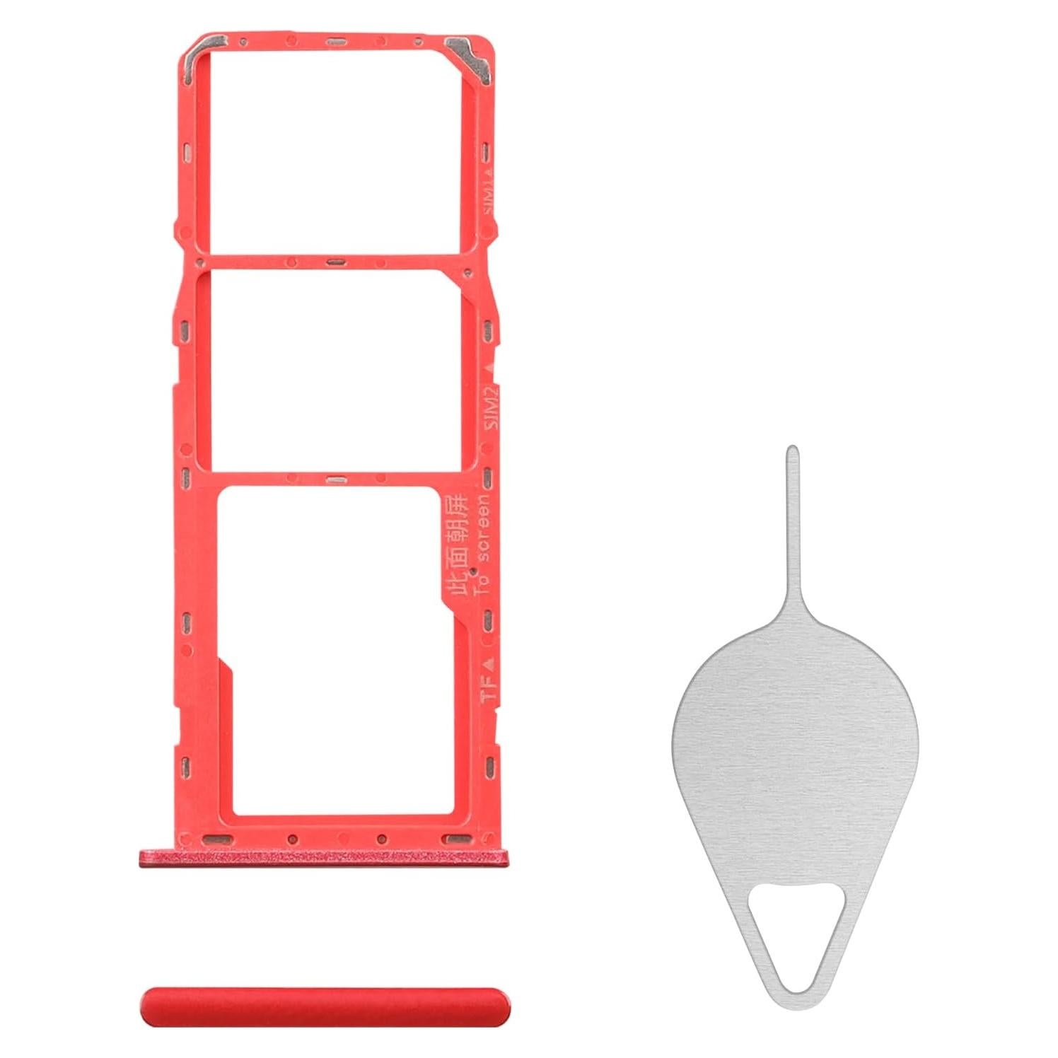 Bandeja de tarjeta SIM para Samsung Galaxy A20s - Rojo