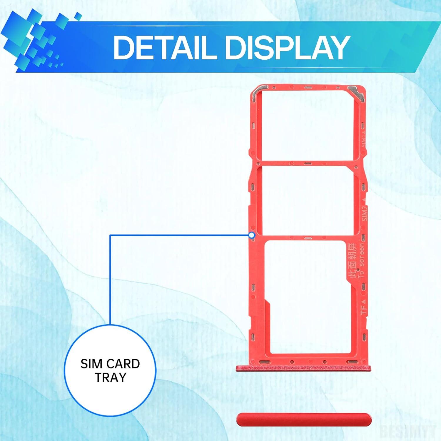 Bandeja de tarjeta SIM para Samsung Galaxy A20s - Rojo