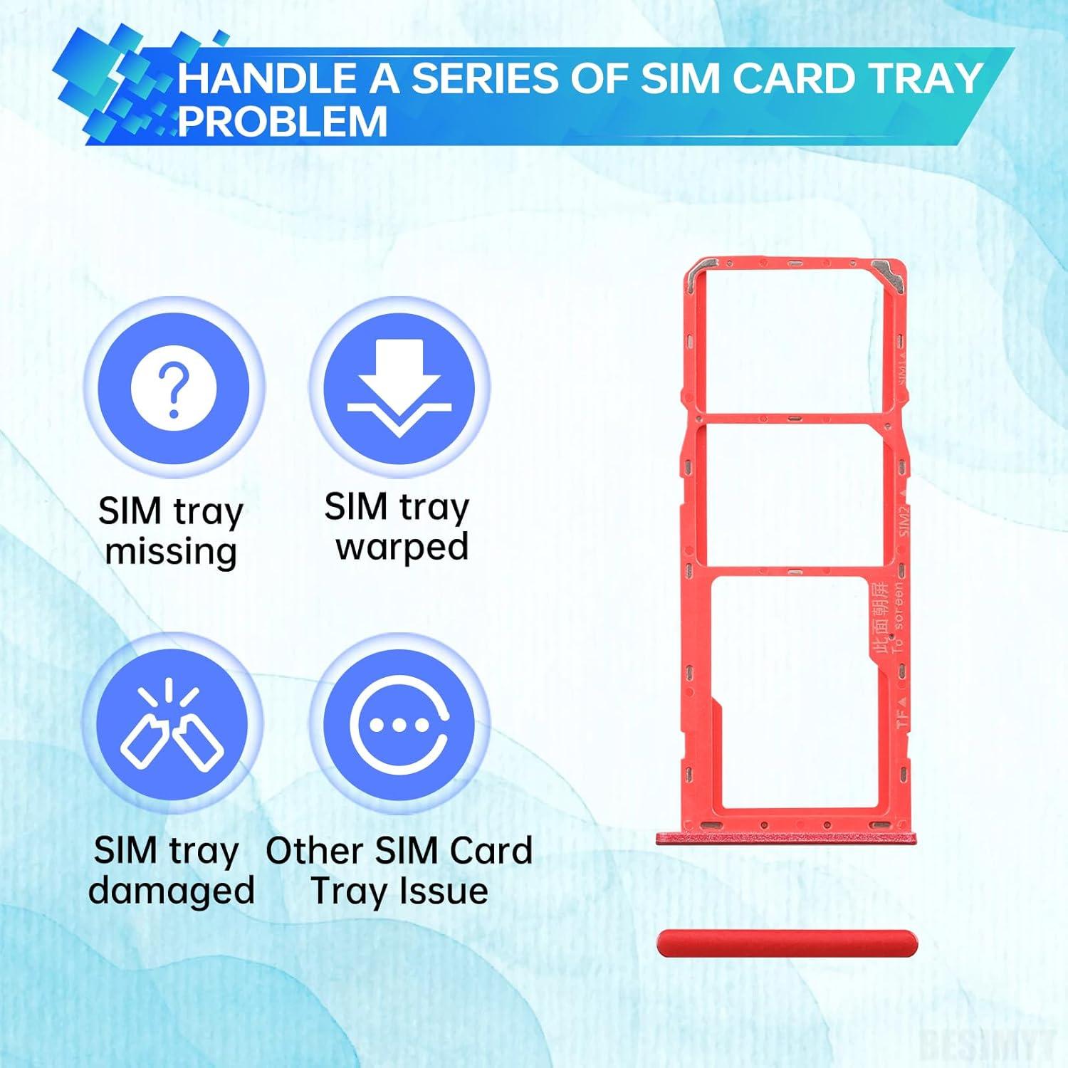 Bandeja de tarjeta SIM para Samsung Galaxy A20s - Rojo