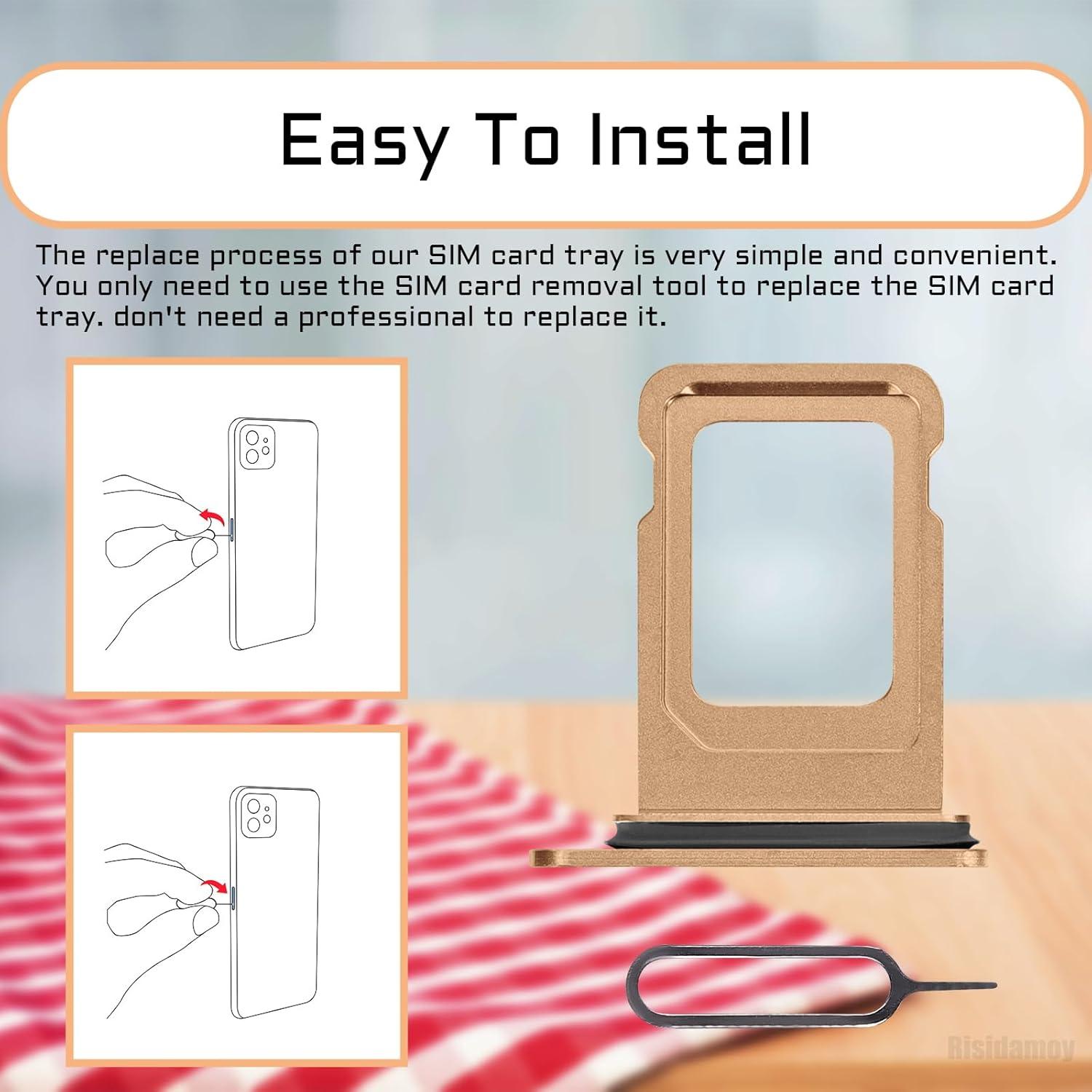 Bandeja de Tarjeta SIM Dorada para iPhone 11 Pro Max/Pro