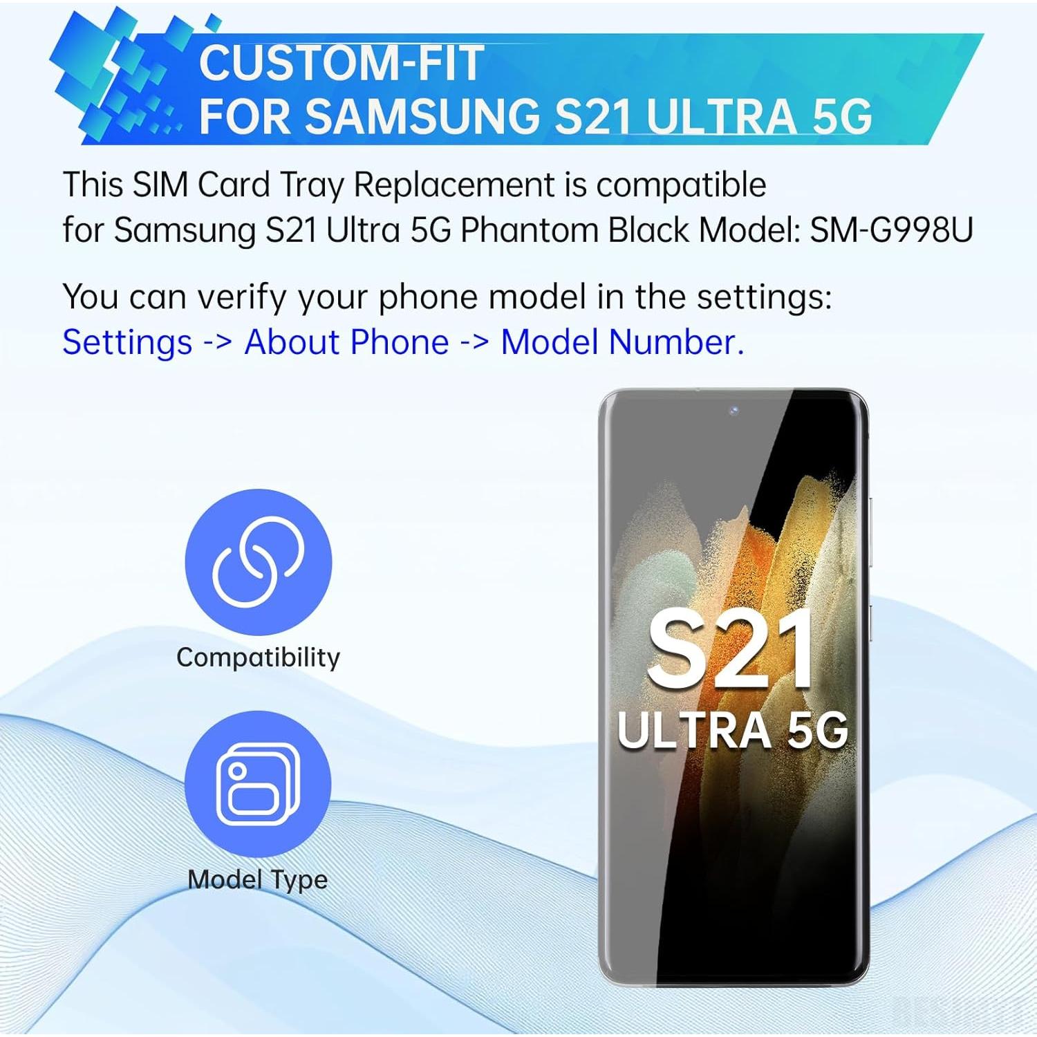 Bandeja de Tarjeta SIM Reemplazo Samsung Galaxy S21 Ultra 5G