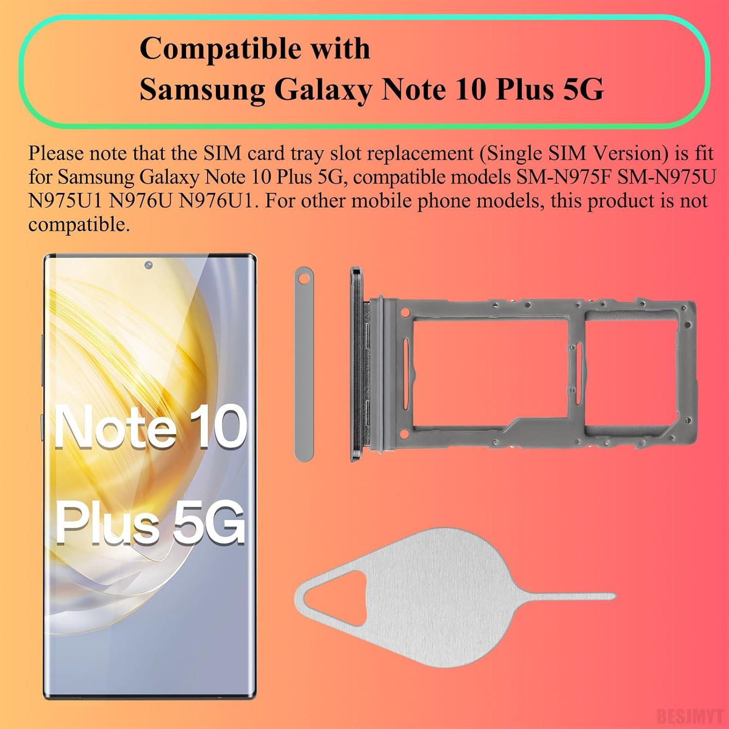 Bandeja SIM Reemplazo Samsung Galaxy Note 10 Plus 5G Aura Glow