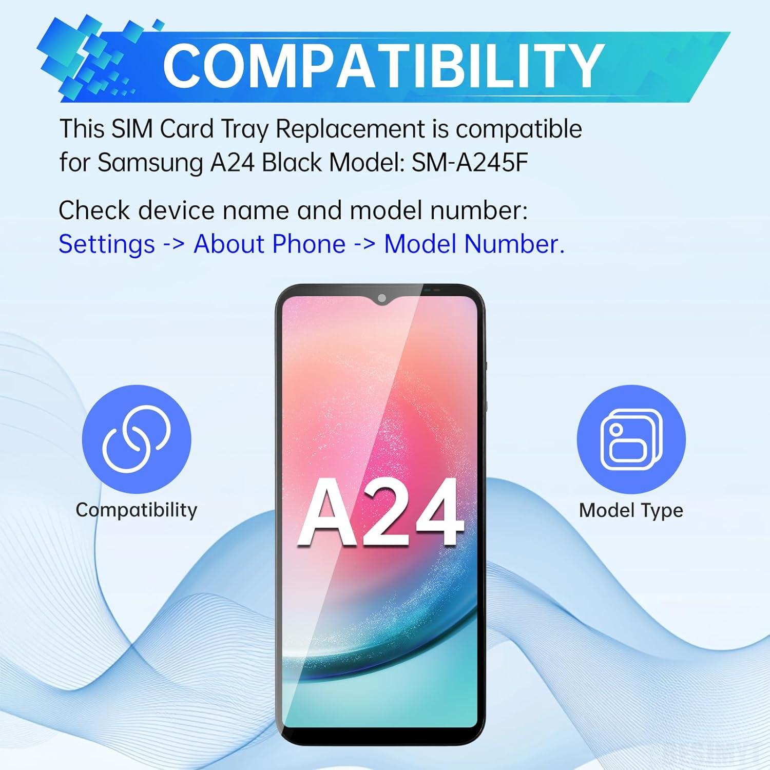 Bandeja de tarjeta SIM para Samsung Galaxy A24 - BESJMYT