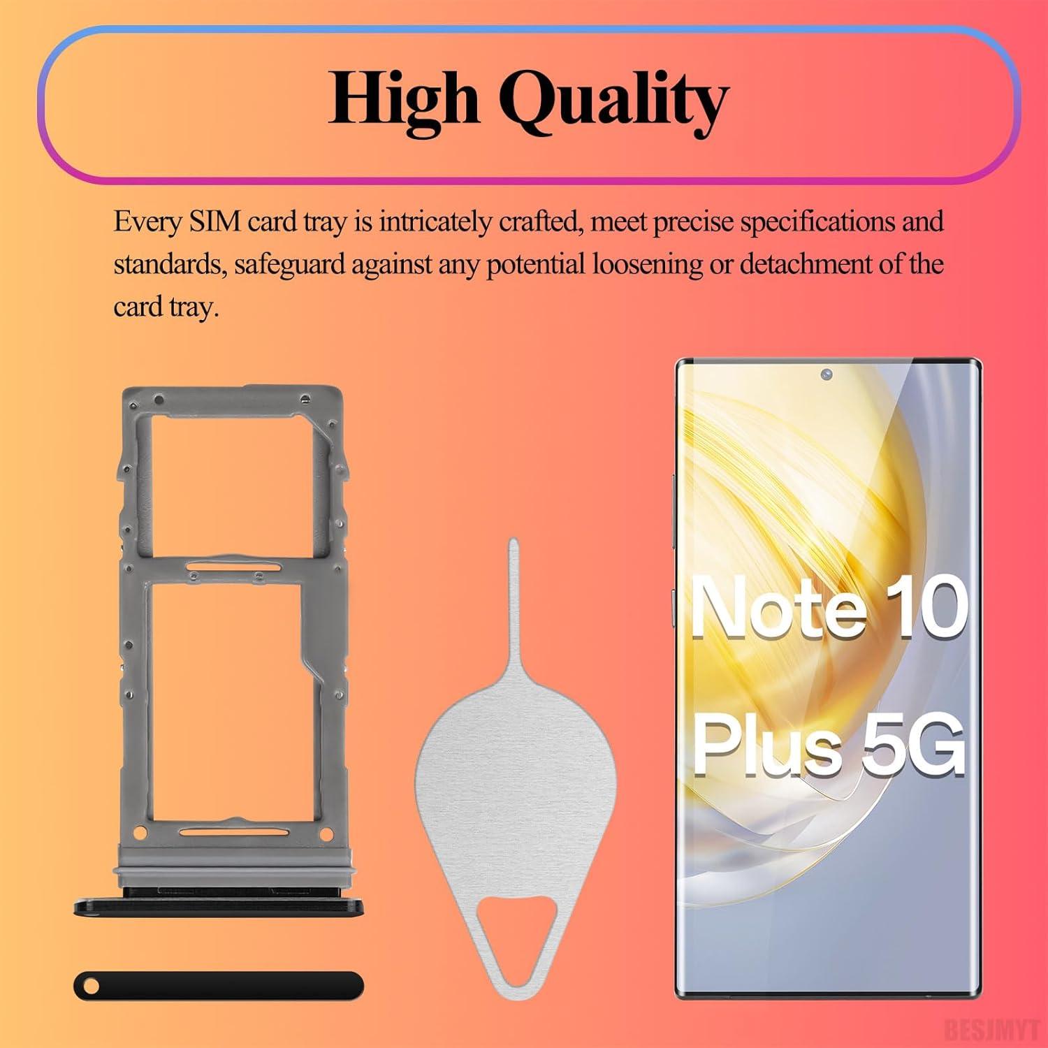 Bandeja de Tarjeta SIM Reemplazo Samsung Galaxy Note 10 Plus - Negro