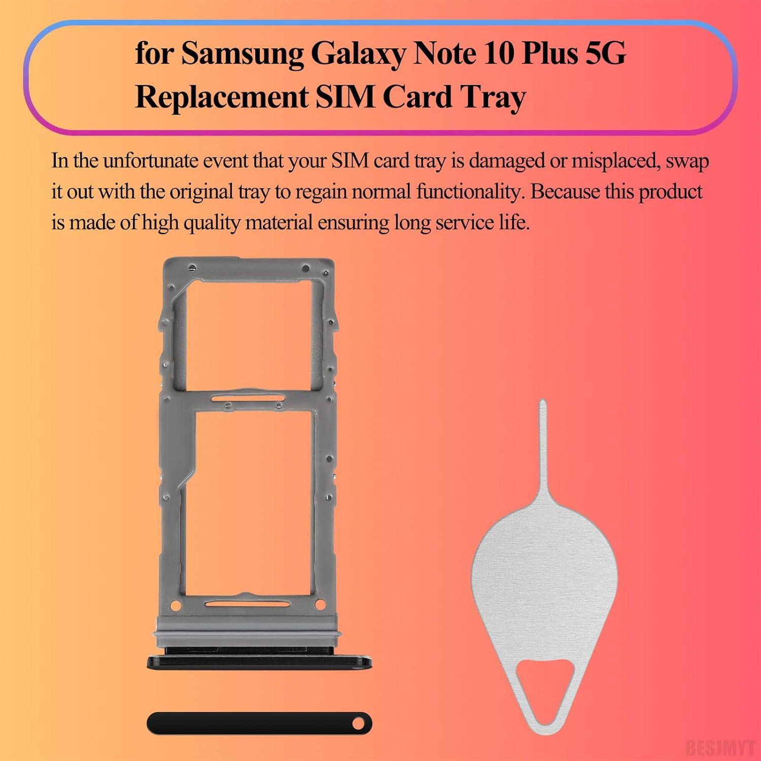 Bandeja de Tarjeta SIM Reemplazo Samsung Galaxy Note 10 Plus - Negro