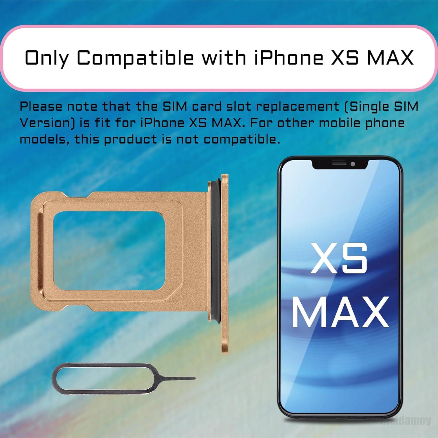 Bandeja de Tarjeta SIM Dorada para iPhone XS Max A1921 A2101