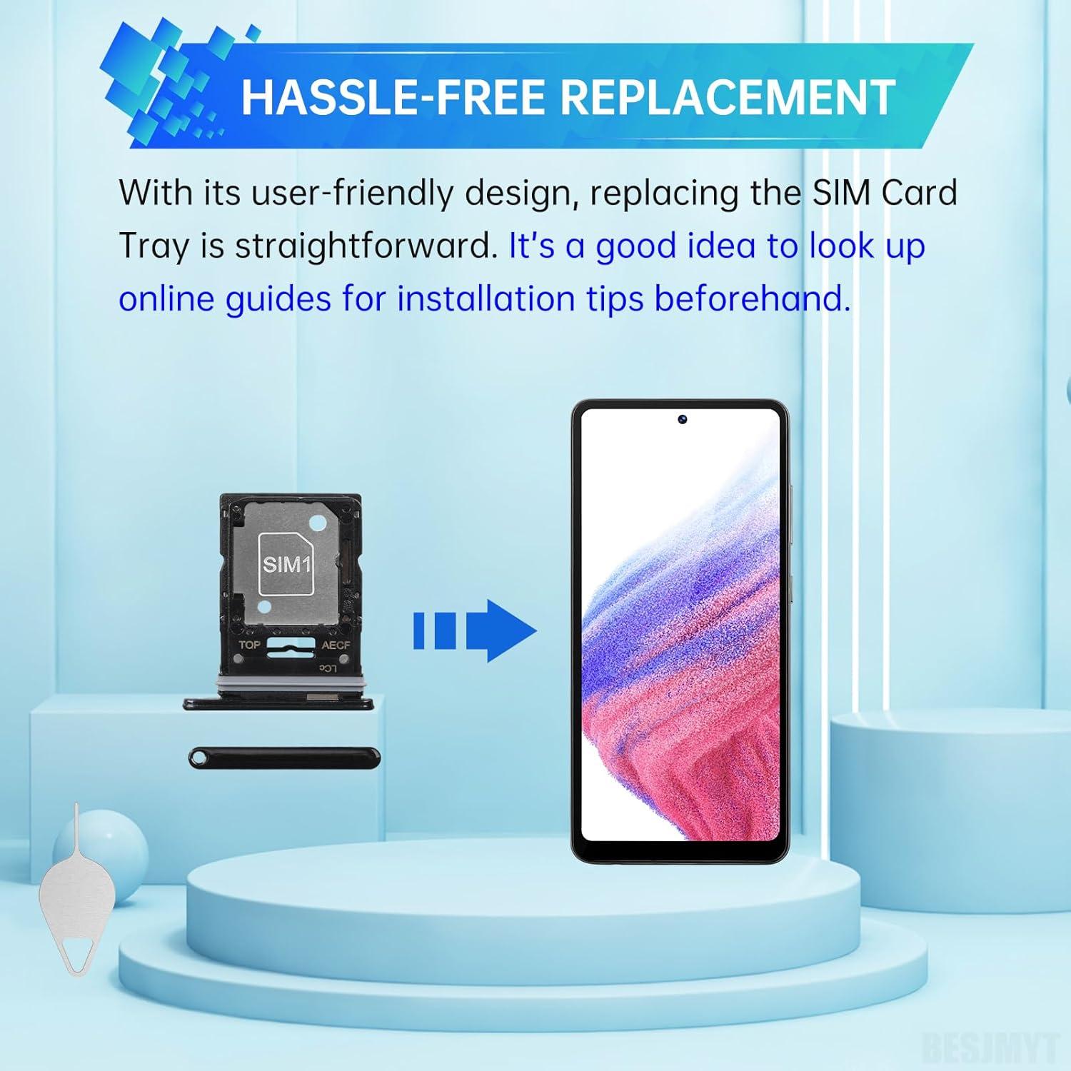 Bandeja de Tarjeta SIM Reemplazo Samsung Galaxy A53 5G Negra