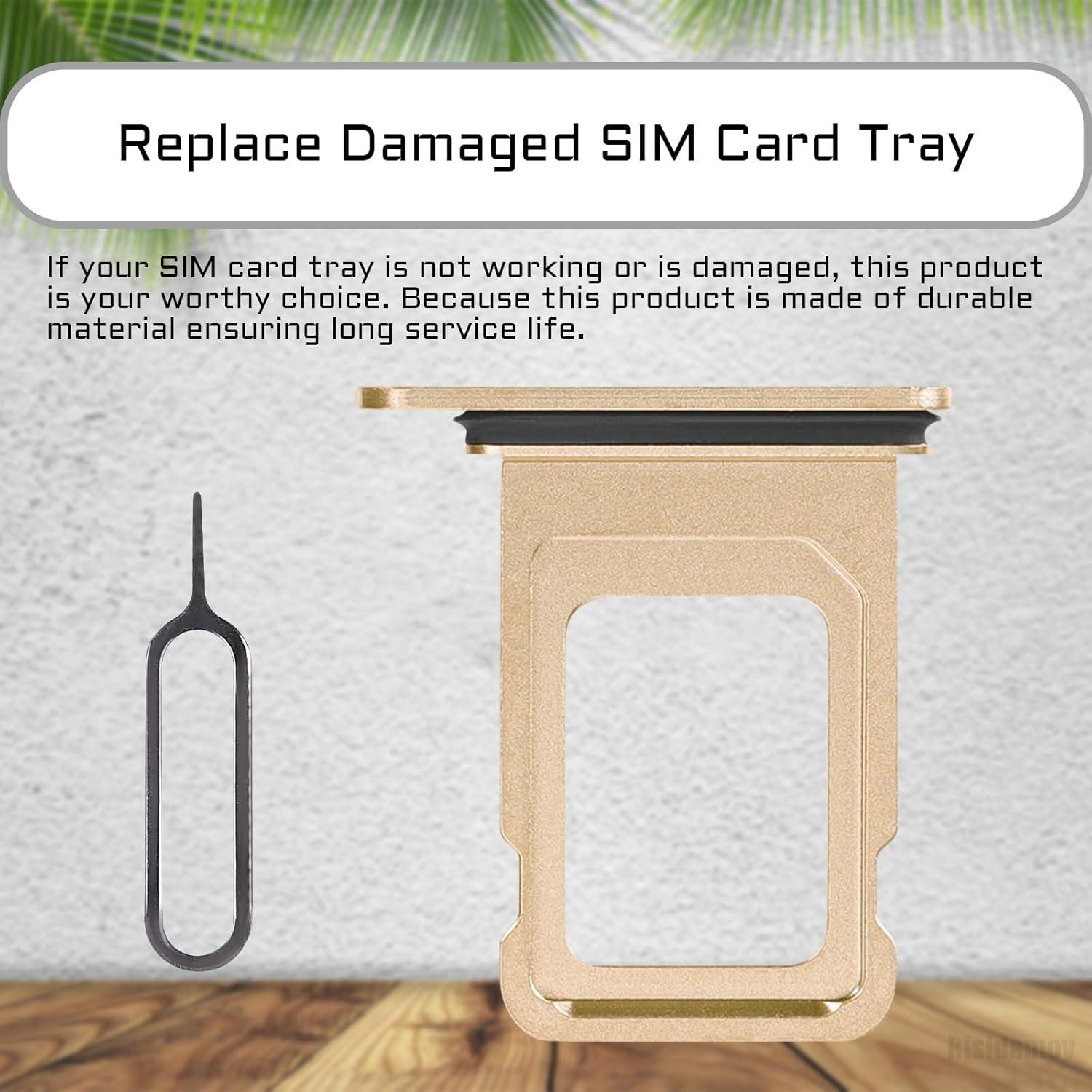 Adaptador de ranura SIM dorado para iPhone 13 Pro Max