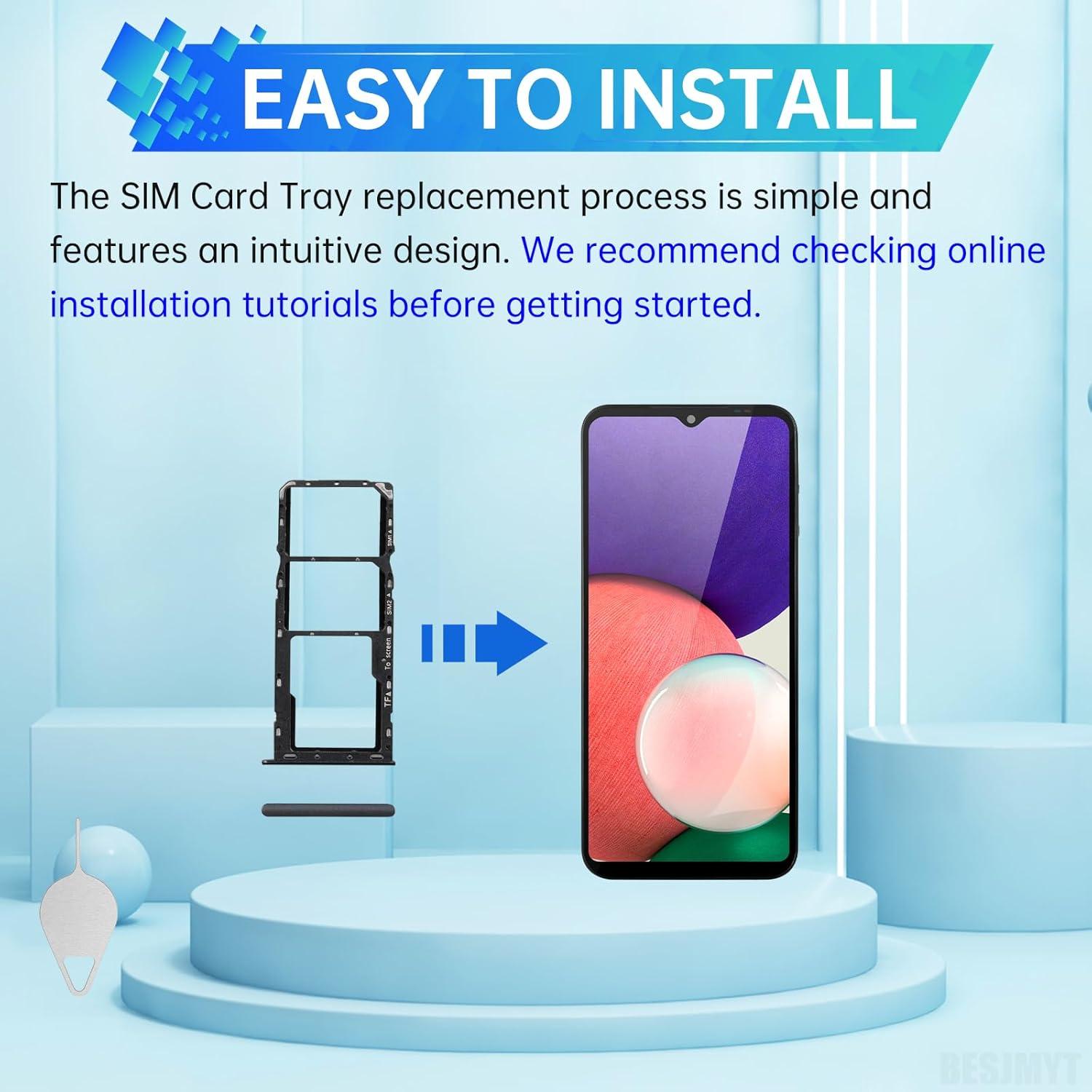 Bandeja de tarjeta SIM para Samsung Galaxy A22 5G - Gris