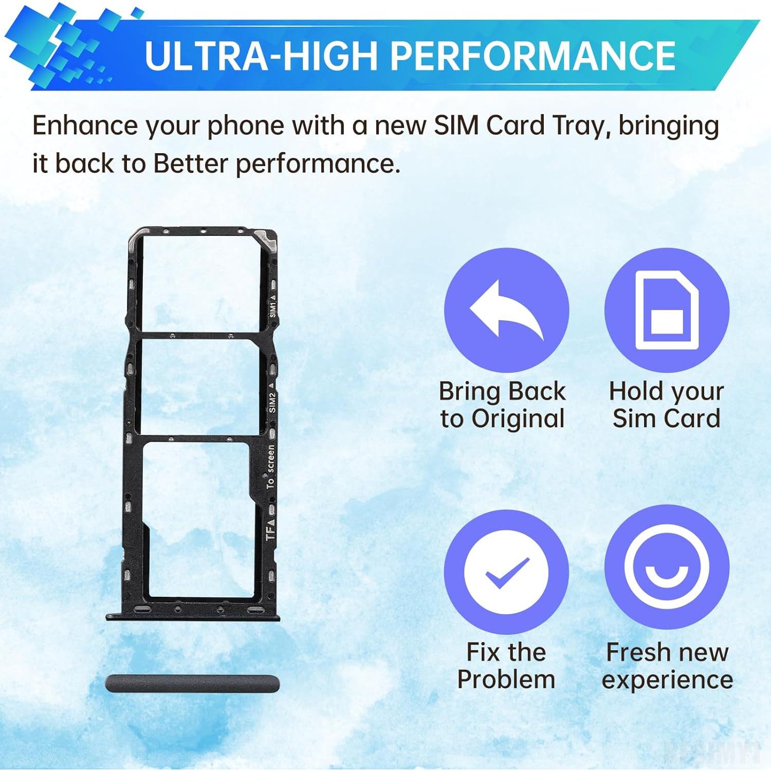 Bandeja de tarjeta SIM para Samsung Galaxy A22 5G - Gris