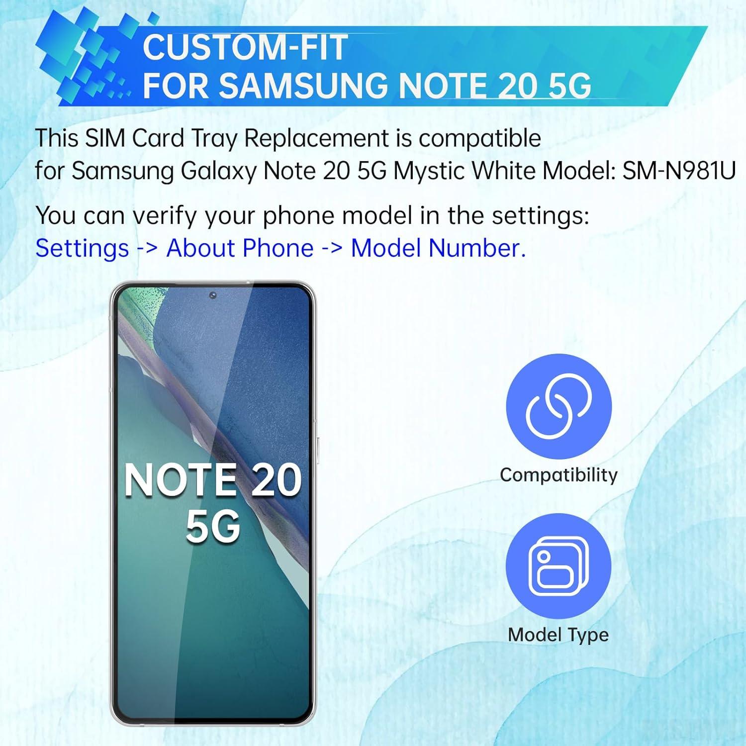 Bandeja para tarjeta SIM Samsung Galaxy Note 20 5G - BESJMYT