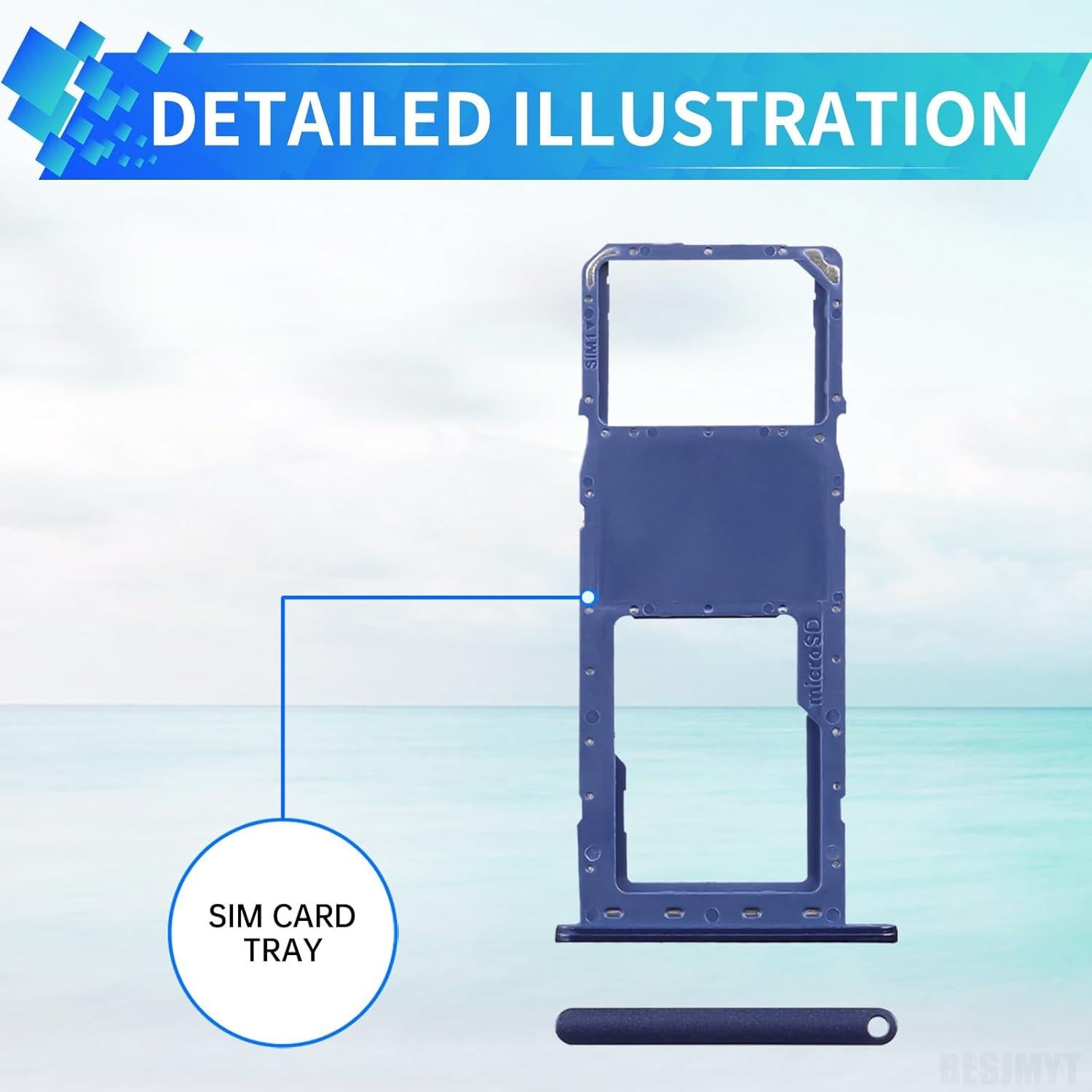 Bandeja de Tarjeta SIM Samsung Galaxy A02s Azul con Herramienta