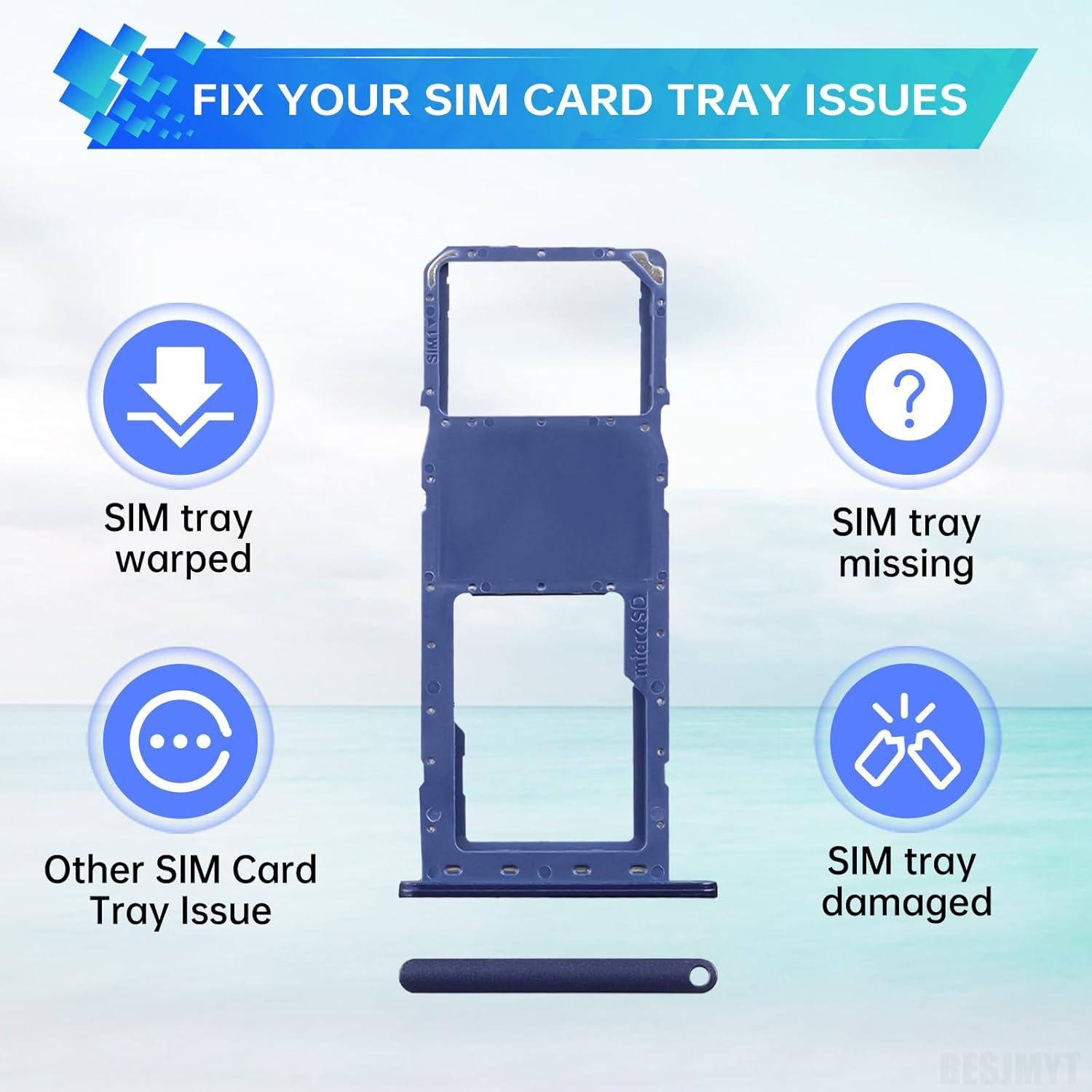 Bandeja de Tarjeta SIM Samsung Galaxy A02s Azul con Herramienta