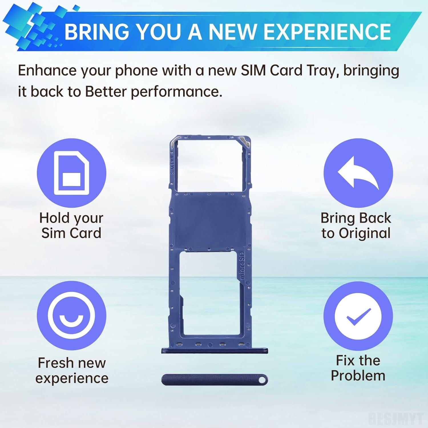 Bandeja de Tarjeta SIM Samsung Galaxy A02s Azul con Herramienta
