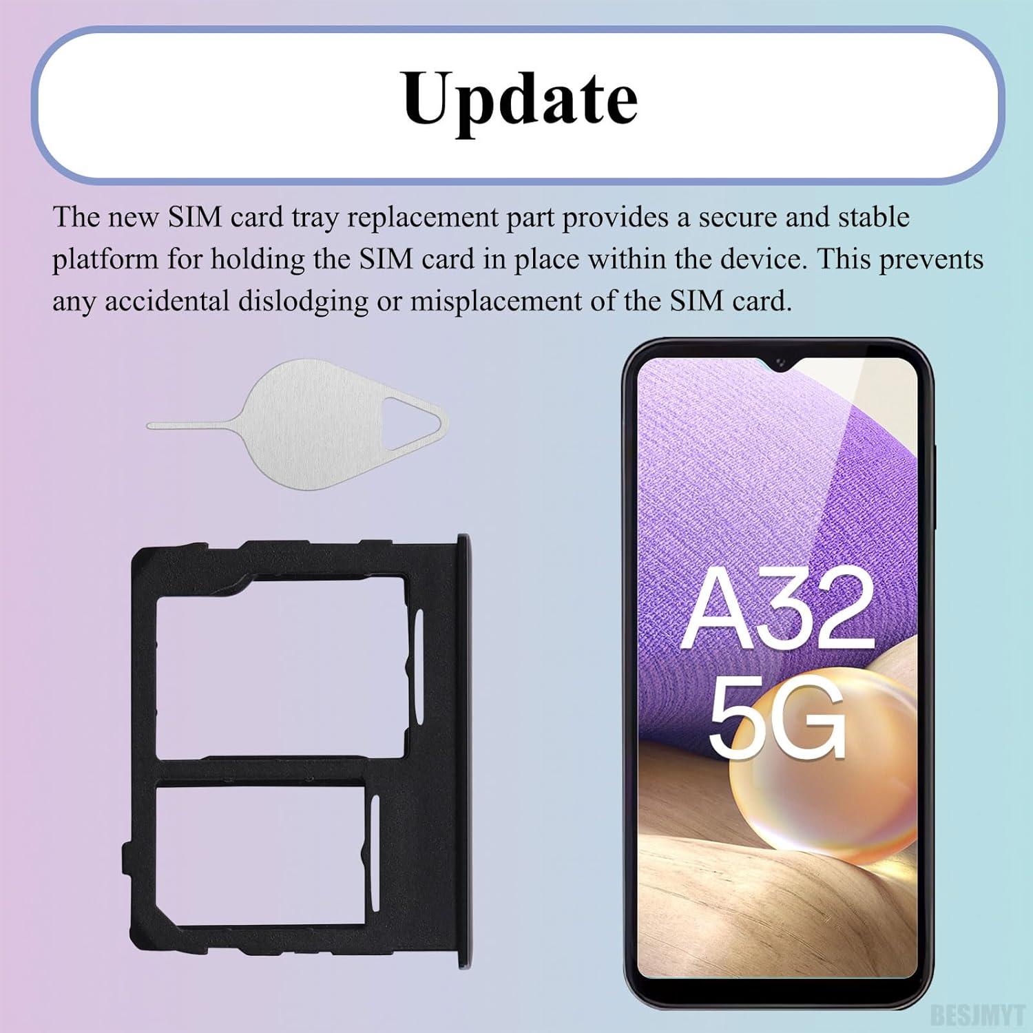 Bandeja de Tarjeta SIM para Samsung Galaxy A32 5G Negra