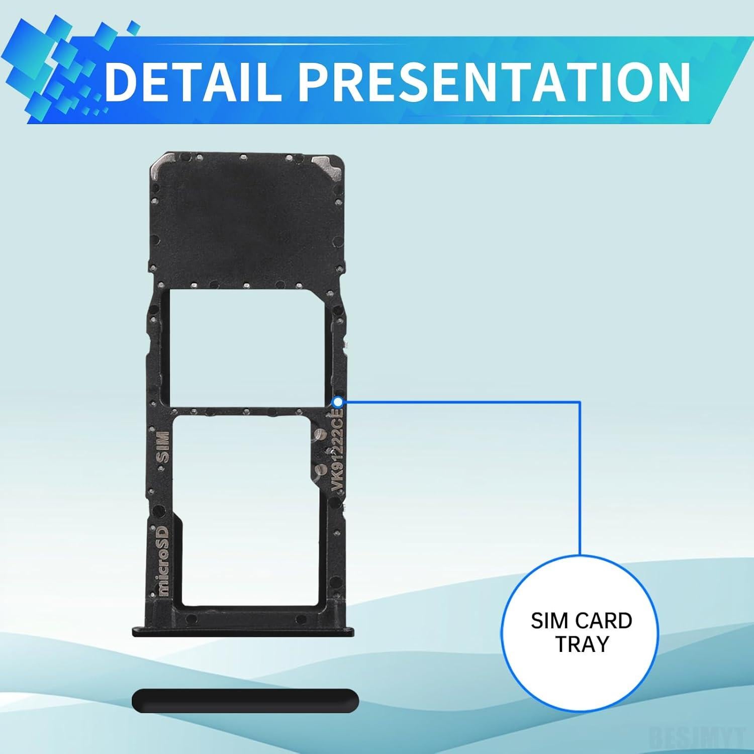 Bandeja de tarjeta SIM reemplazo Samsung Galaxy A51 Negro