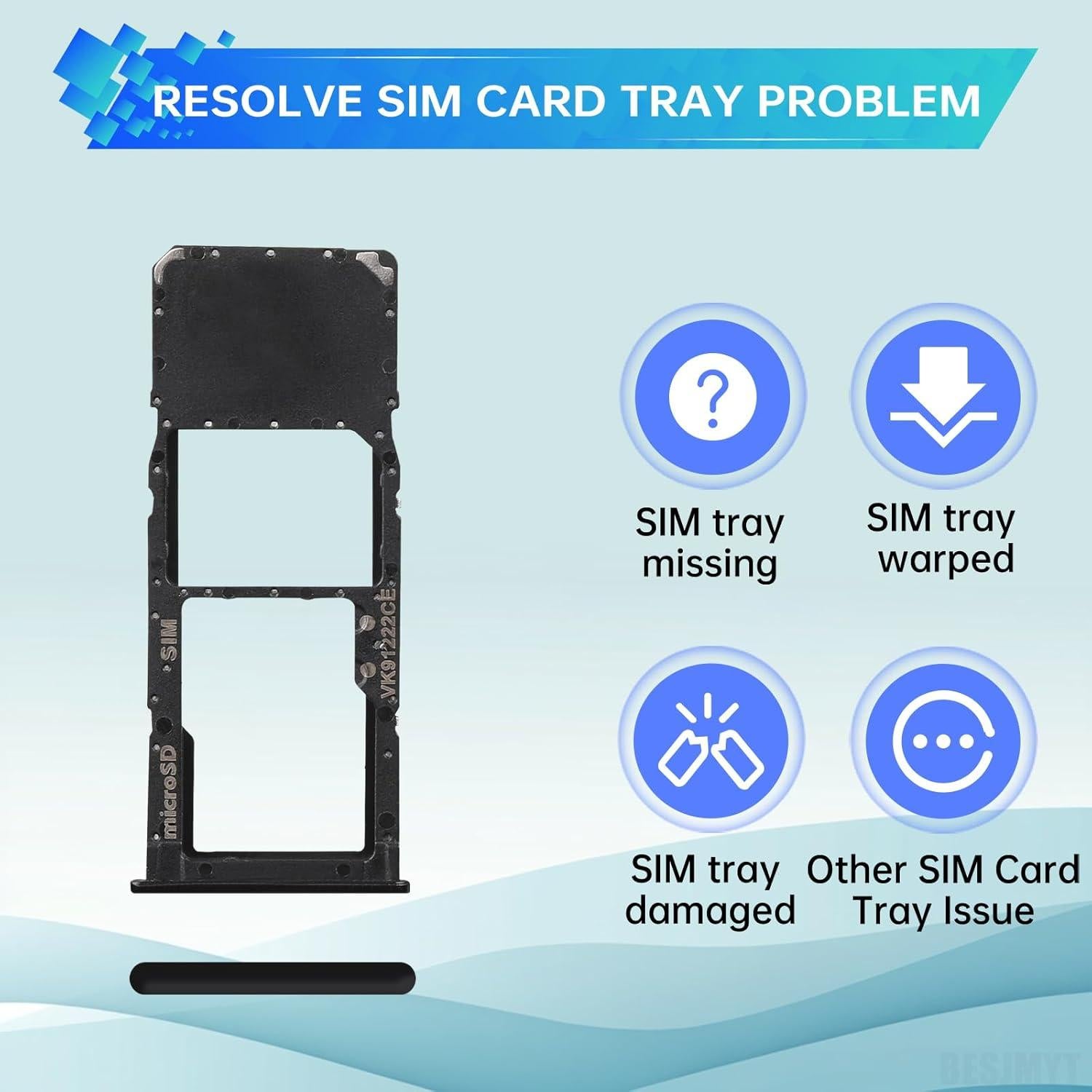 Bandeja de tarjeta SIM reemplazo Samsung Galaxy A51 Negro