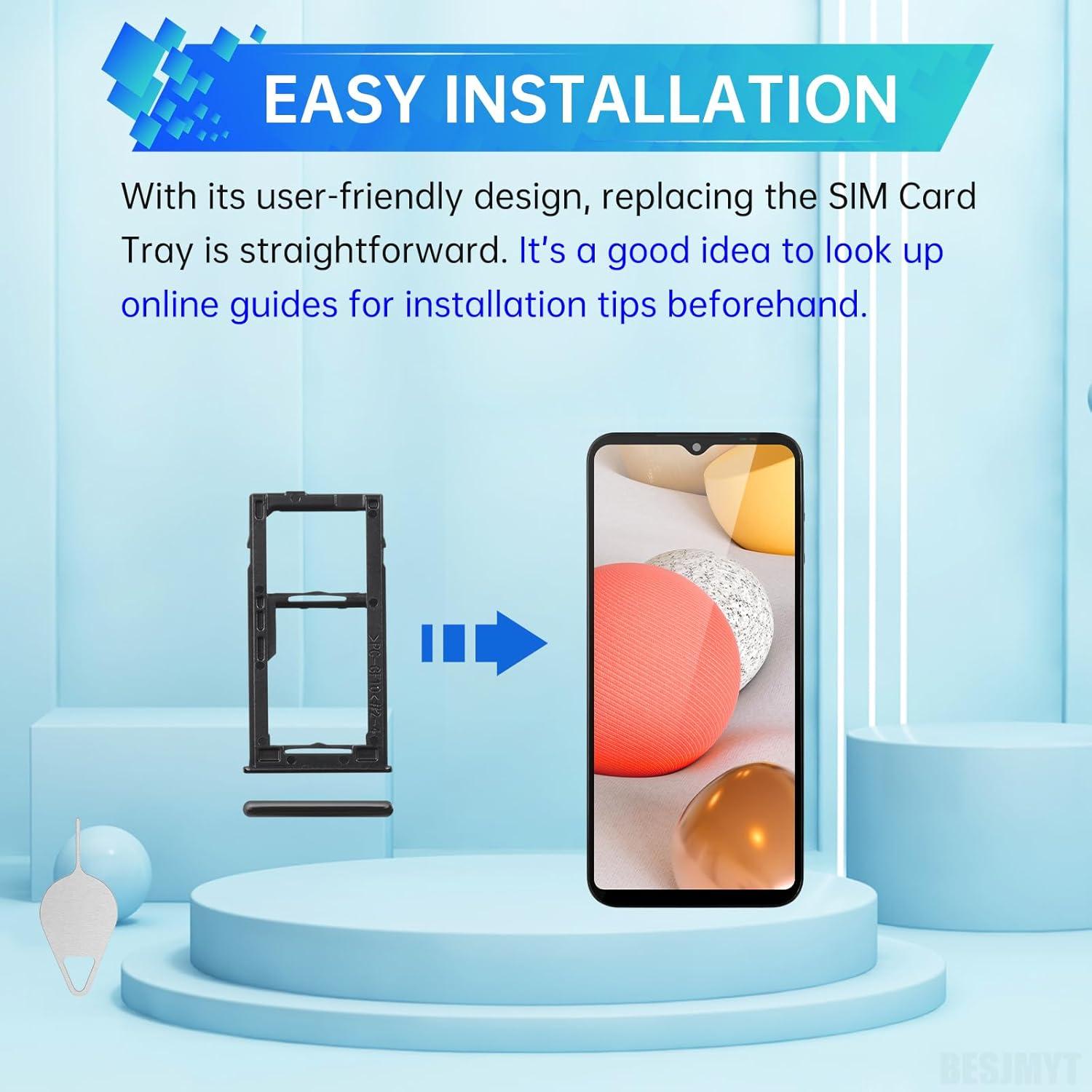 Bandeja de Tarjeta SIM Reemplazo Samsung Galaxy A42 5G Negro